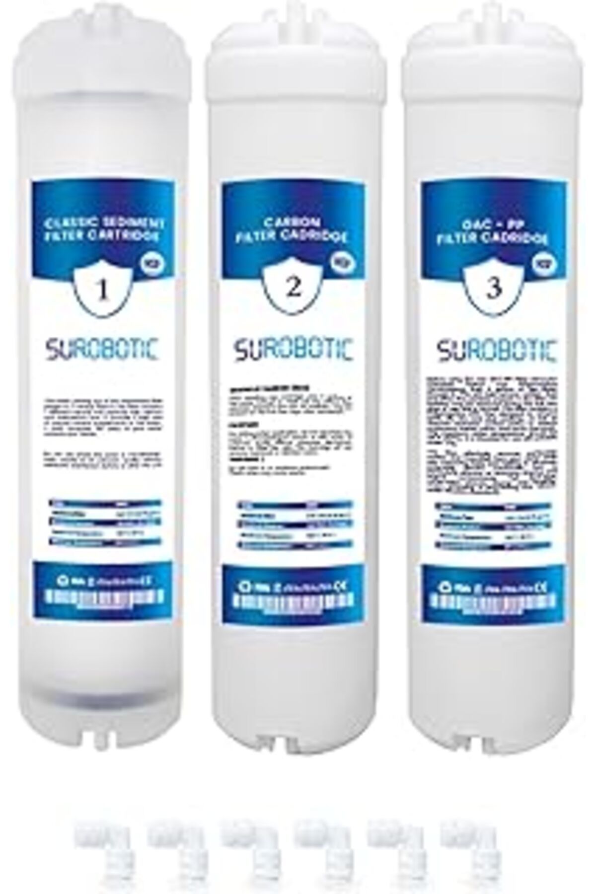 Karachil Inline Filtre Premium 5000 Serisi Yedek 3'Lü Su Arıtma Cihazı Filtre Seti