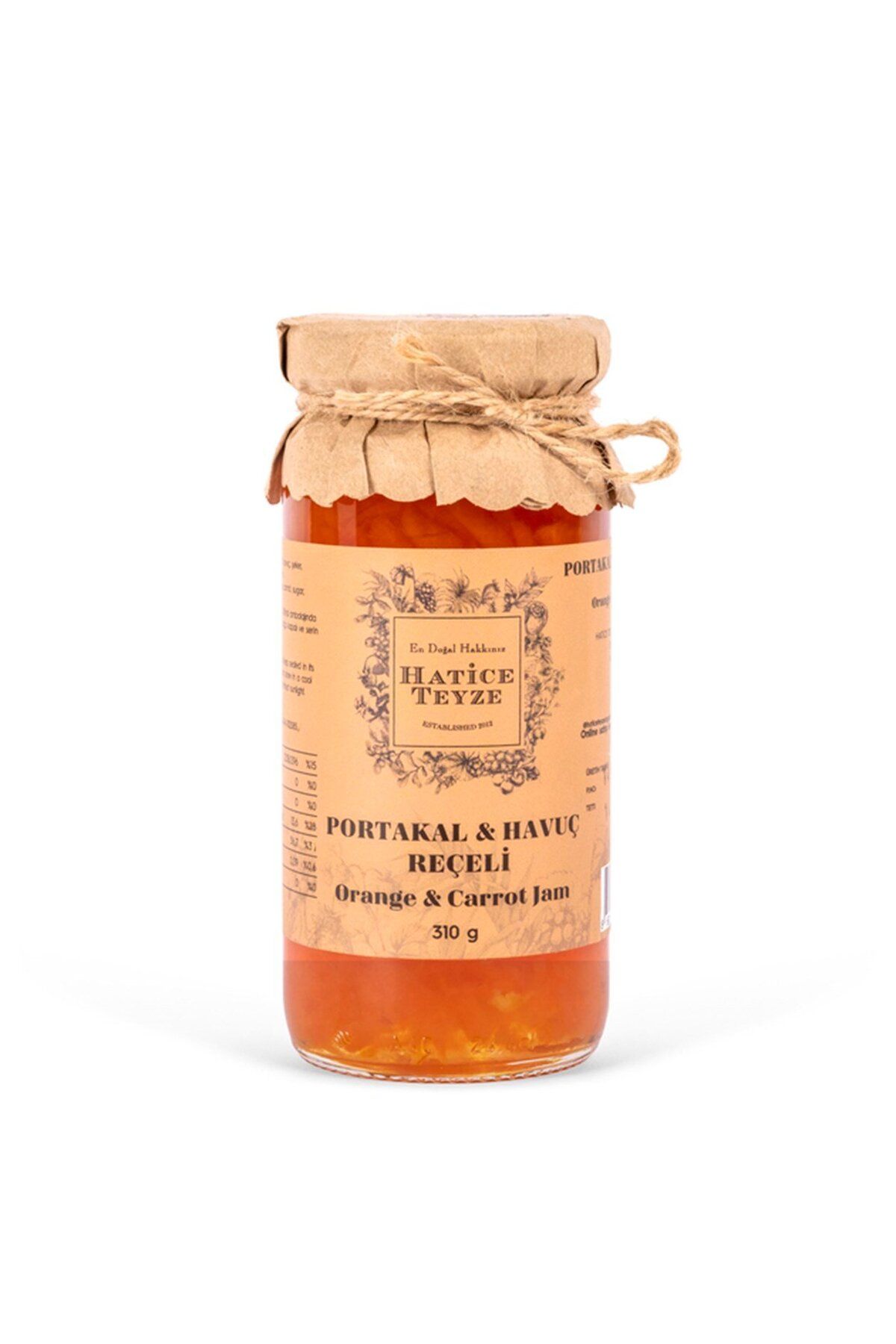 Hatice Teyze Portakallı Havuç Reçeli -310 gr