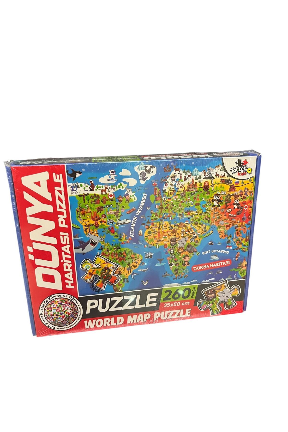 Olimpos 260 parça 35*50 cm Dünya Haritası Puzzle