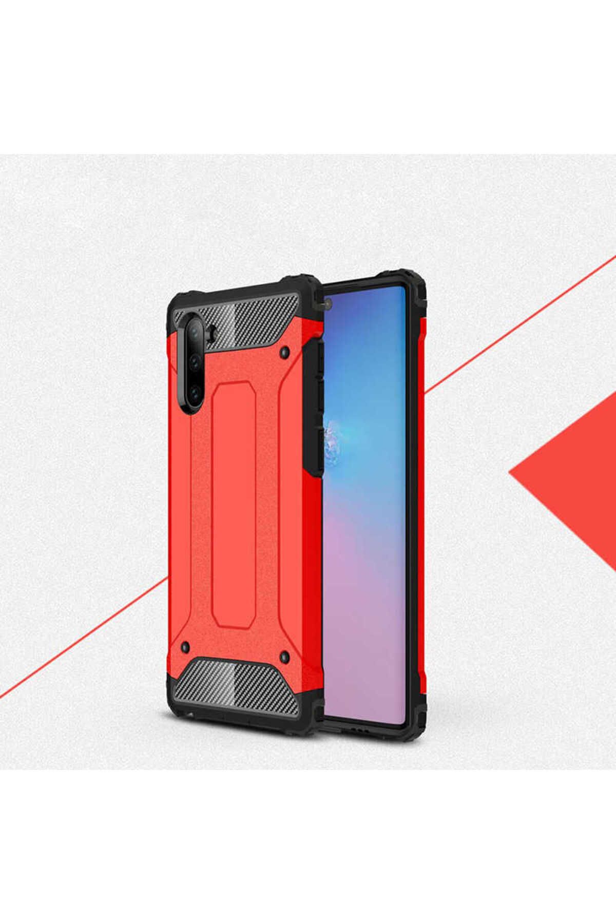 halkhouse Galaxy Note 10 Kılıf Zırh Tank Sert Korumalı Silikon Crash Silikon Kapak