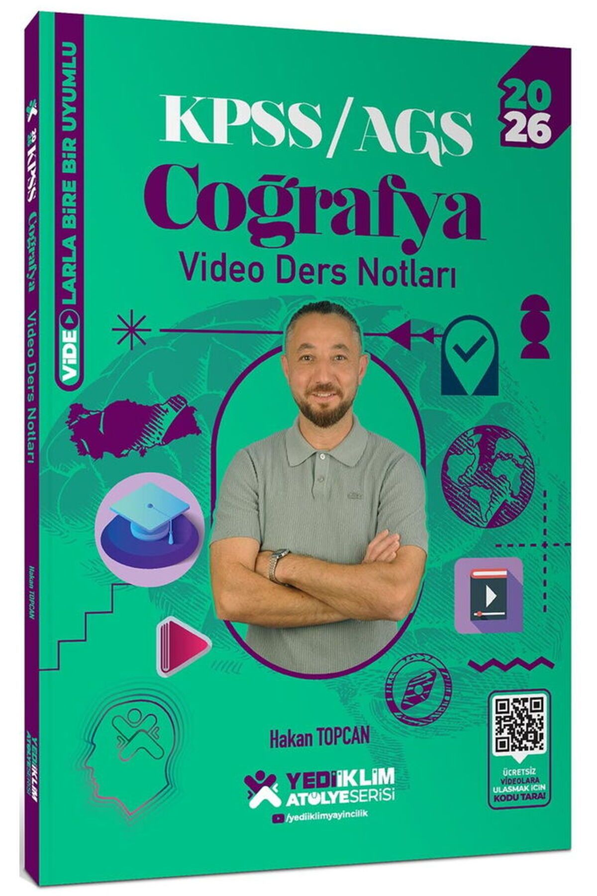 Yediiklim Yayınları 2026 KPSS AGS Atölye Serisi Genel Kültür Coğrafya Video Ders Notları