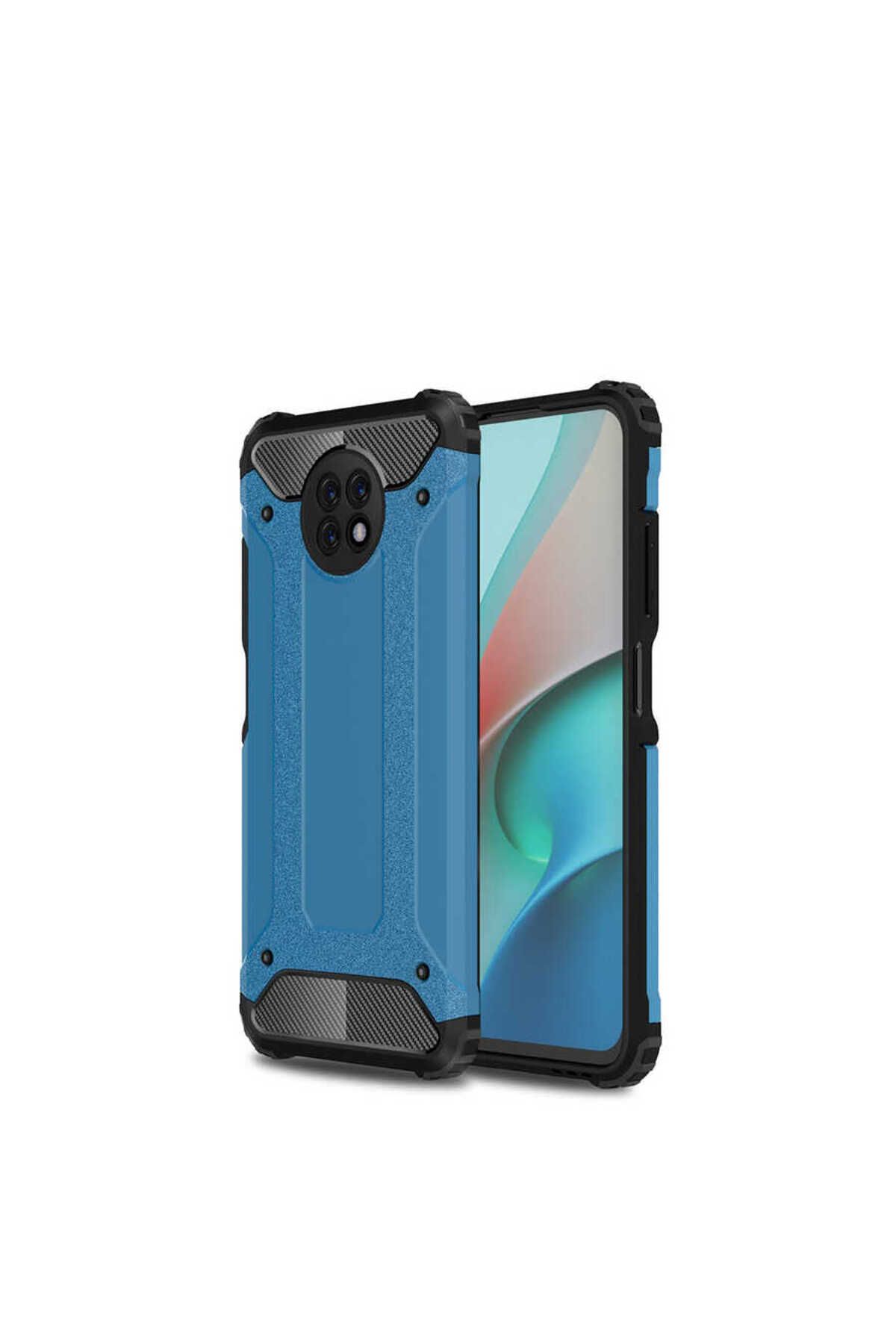 halkhouse Xiaomi Redmi Note 9 5G Kılıf Zırh Tank Sert Korumalı Silikon Crash Silikon Kapak