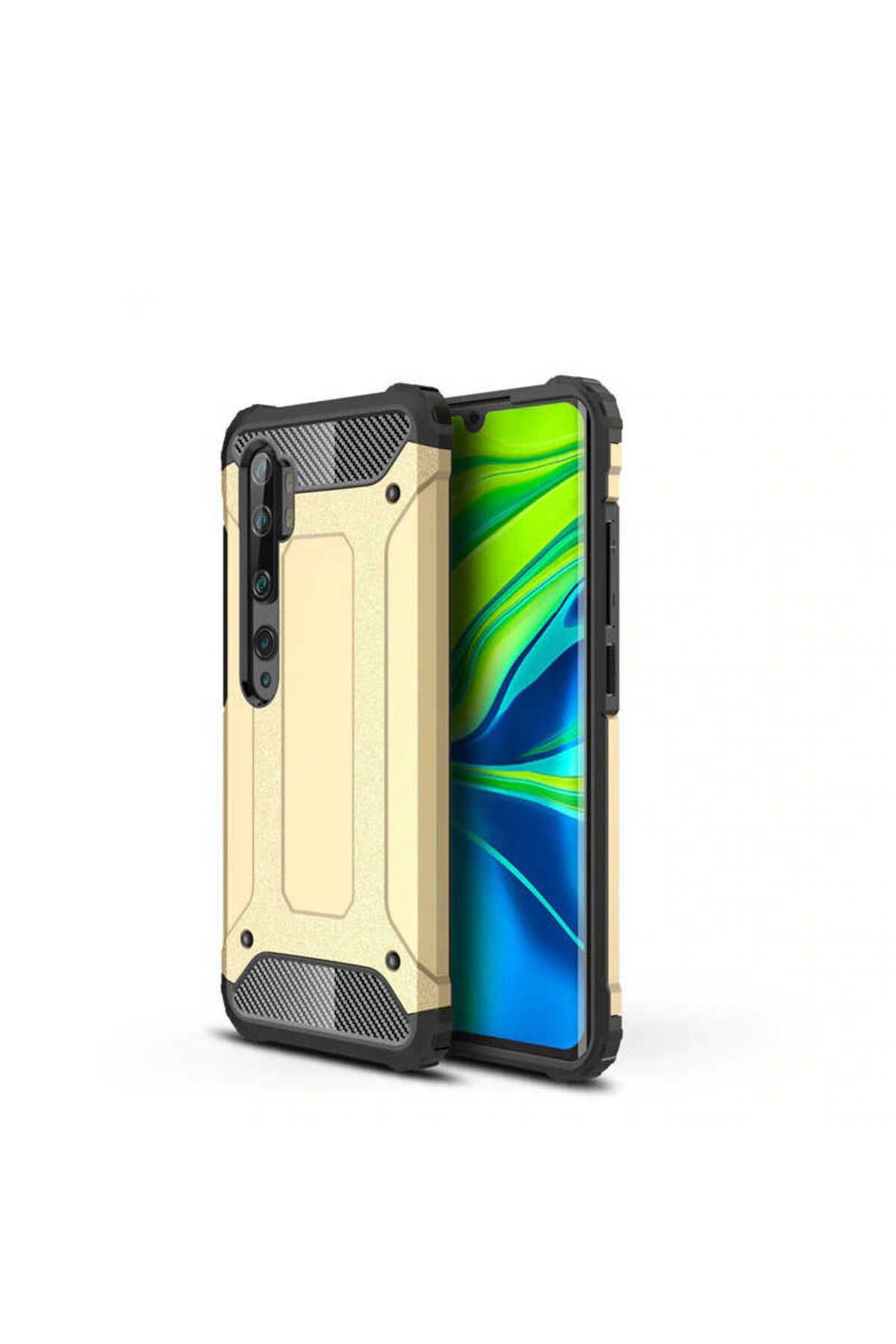 halkhouse Xiaomi Mi Note 10 Kılıf Zırh Tank Sert Korumalı Silikon Crash Silikon Kapak
