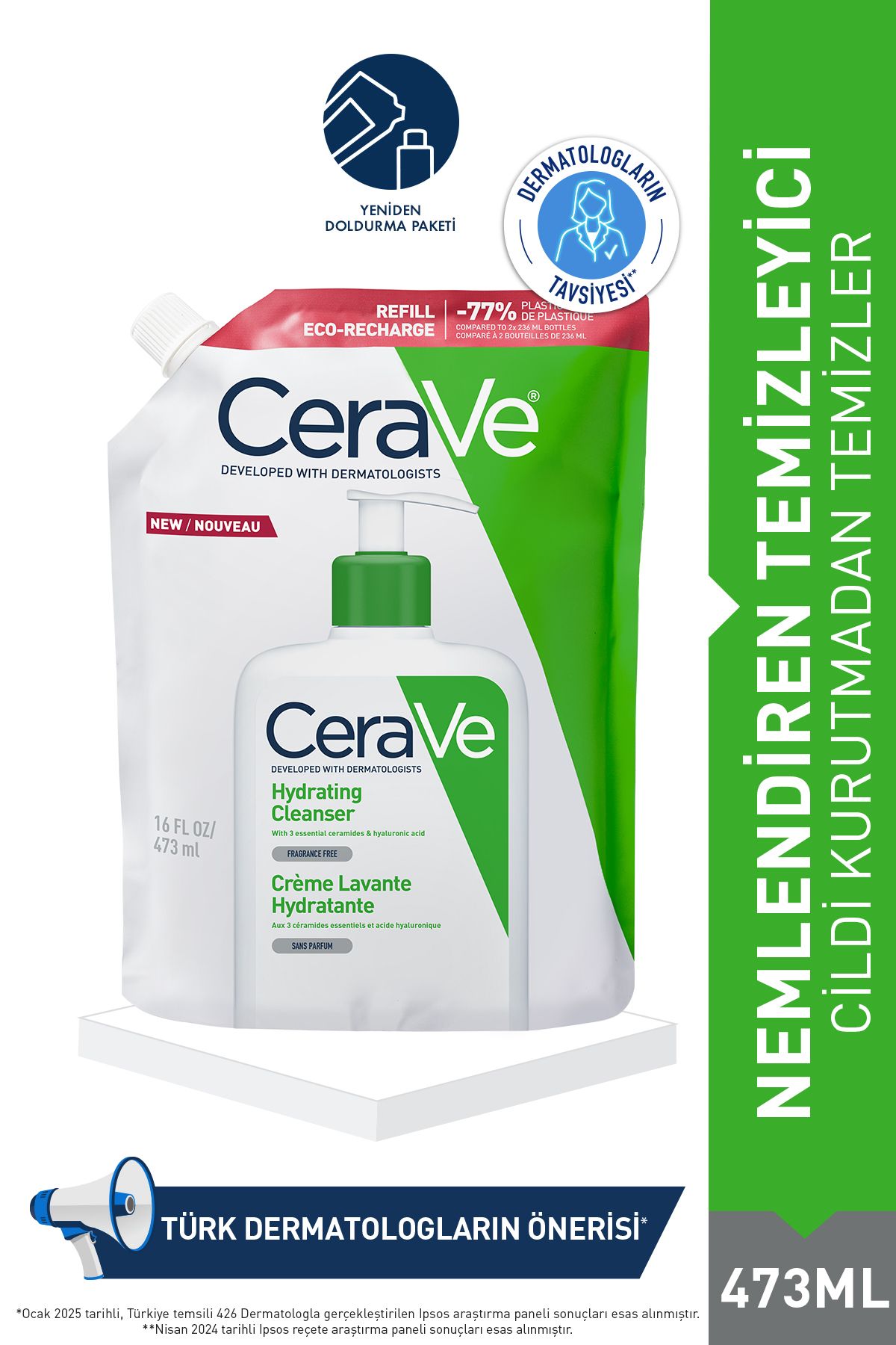CeraVe Nemlendiren Temizleyici Refill 473 ml