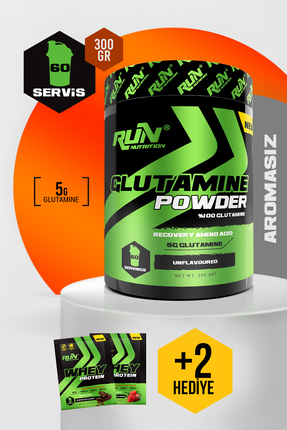 Run Nutrition Glutamine - 300g - 60 Servis - Aromasız - Hediyeli