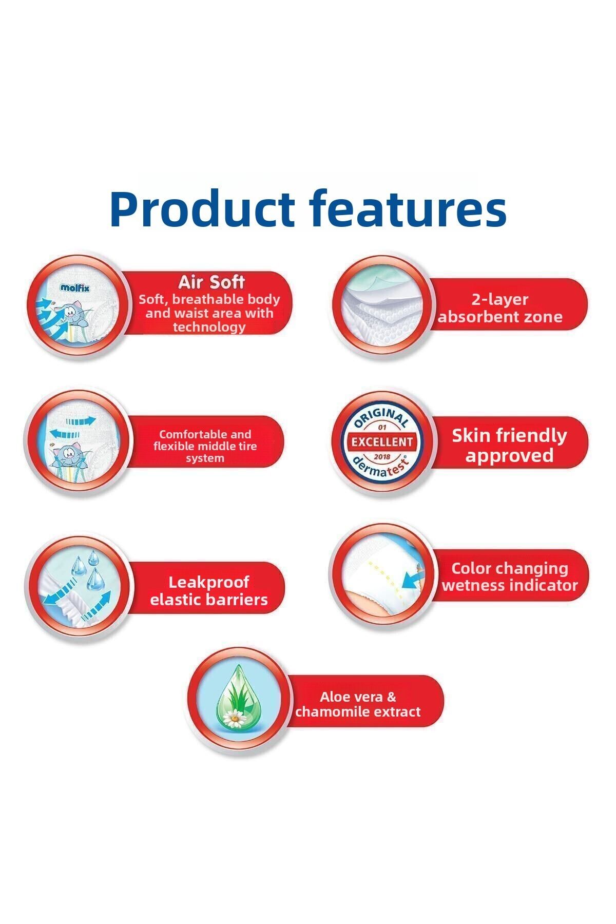 Molfix-Size 7 Xx Large Panty Diapers - 2 Months Offer Package 144 Pieces 6
