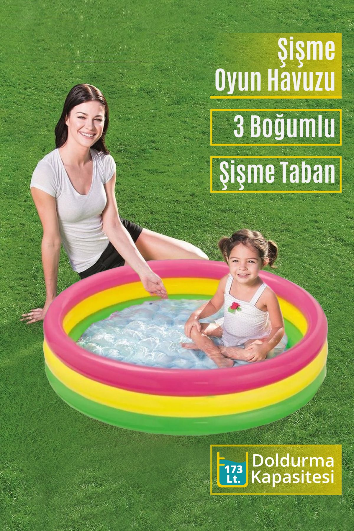 Blooma 3 Boğumlu Şişme Tabanlı Havuz 114x25 cm