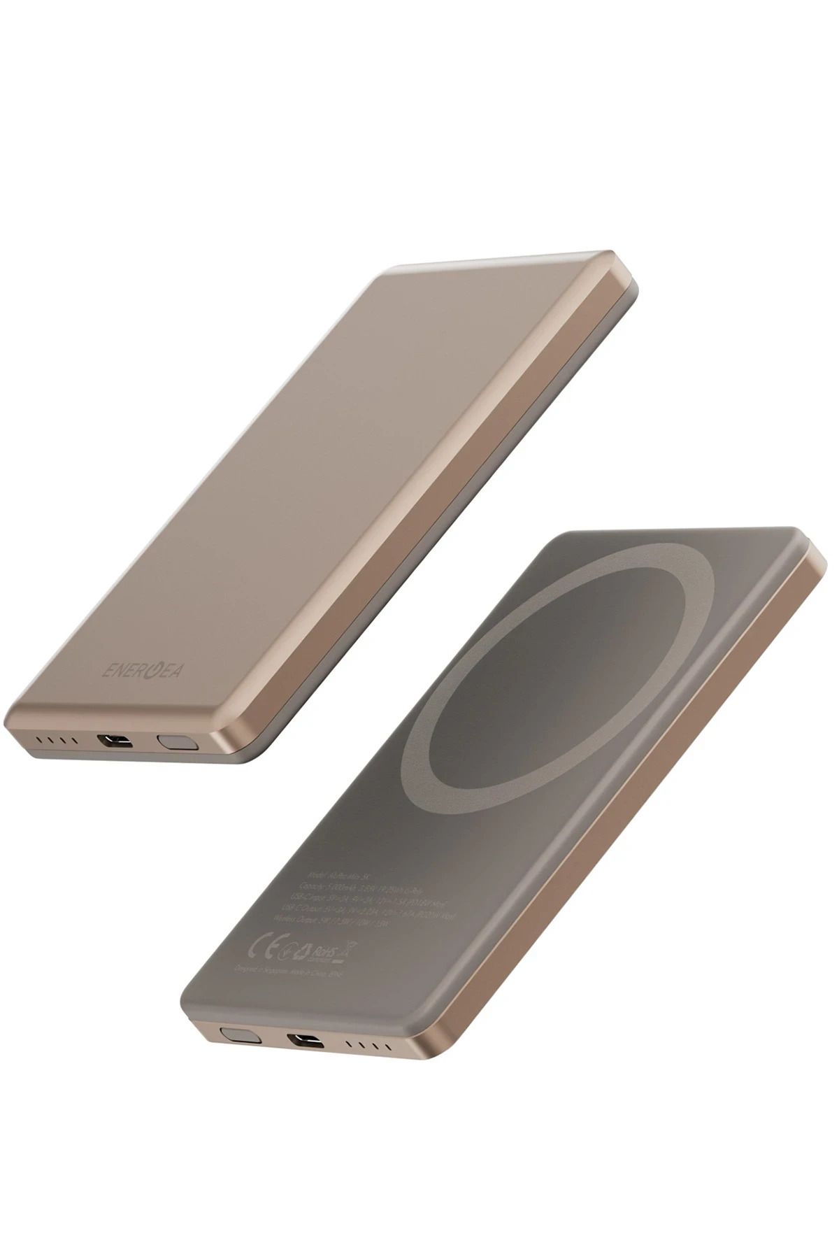 Energea AluPac Mini 5.000 mAh 20W Type-C ve 15W Kablosuz PD Hızlı Şarj Magsafe Powerbank