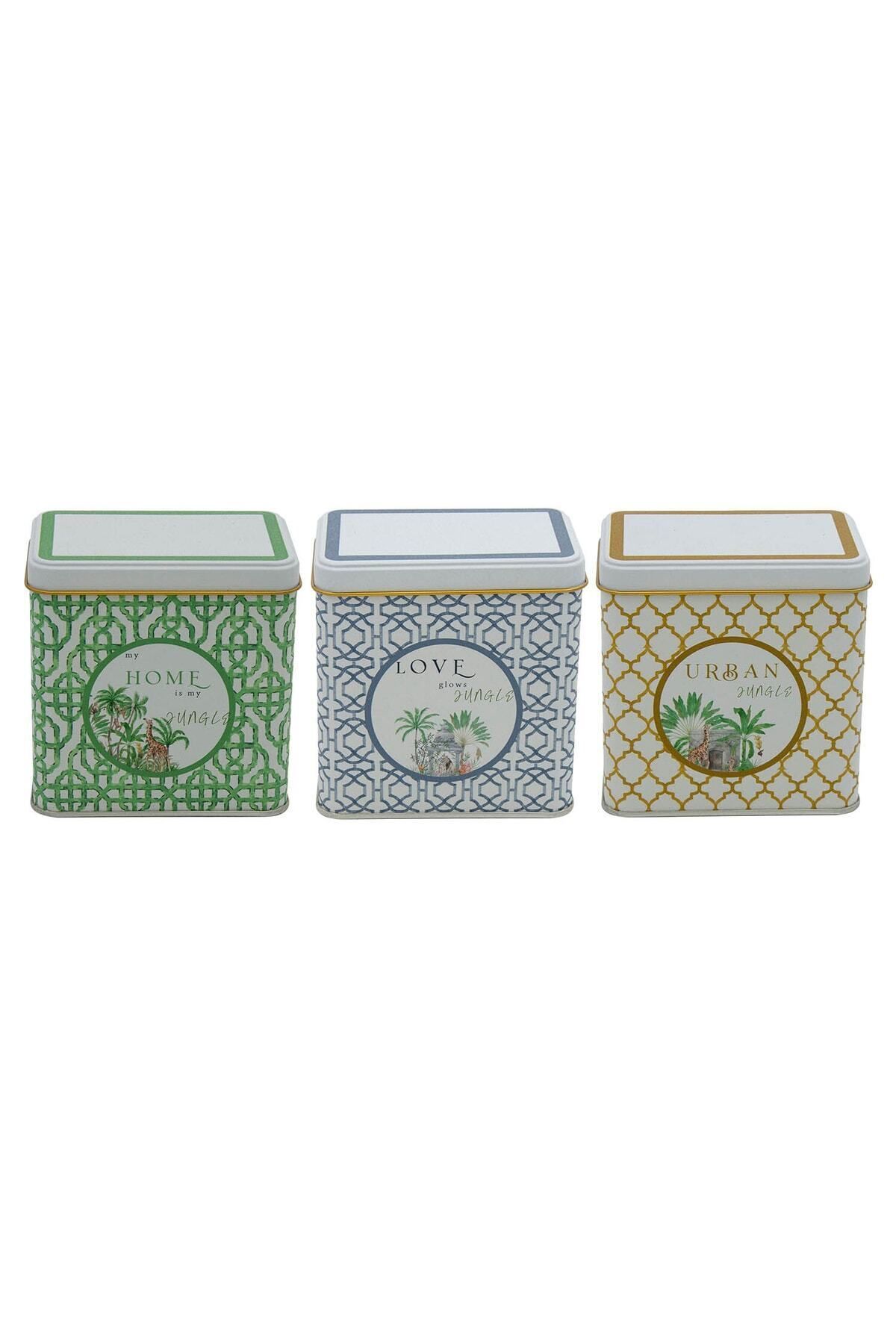 EVLE-Erb36U3 Rectangular Storage Container 8 X 12 X 12 Cm, Set of 3, Forrest 2
