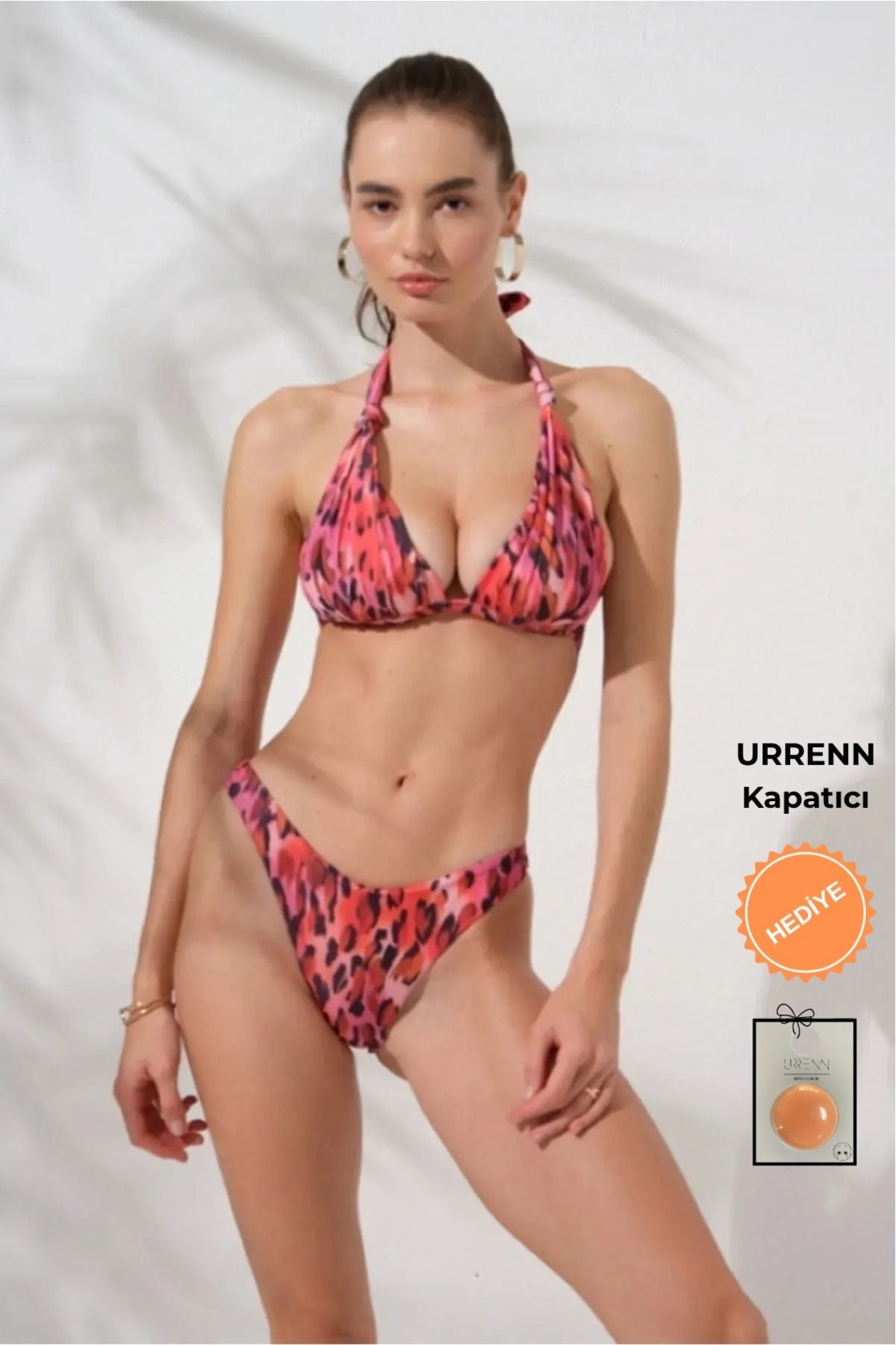 Pierre Cardin Boyundan Bağlamalı Toparlayıcı Dolgusuz | URRENN Kapatıcı Hediyeli | Yeni Kreasyon 25' Bikini Takımı