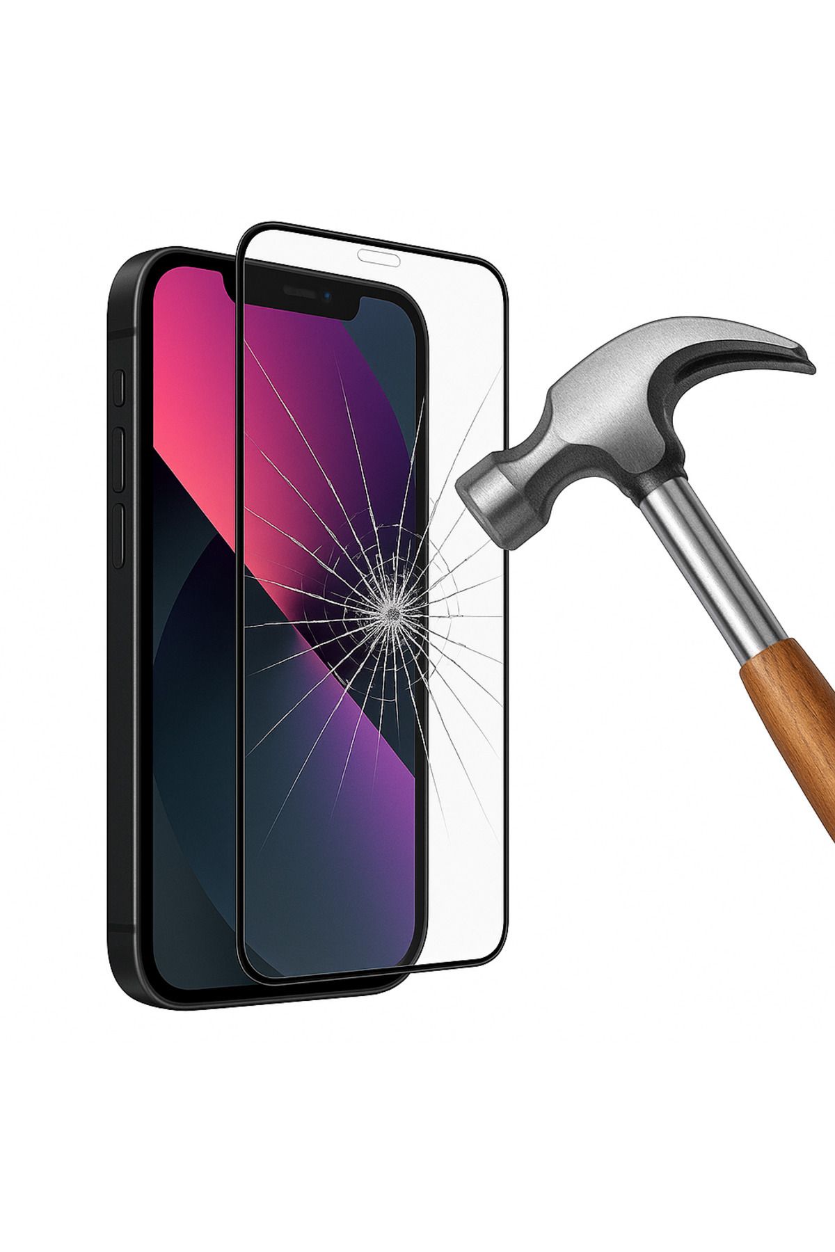 OVADA İPhone 13/14 Uyumlu Temperli Yüksek Koruyucu Kırılmaz Ekran Cam Ekran Koruyucu