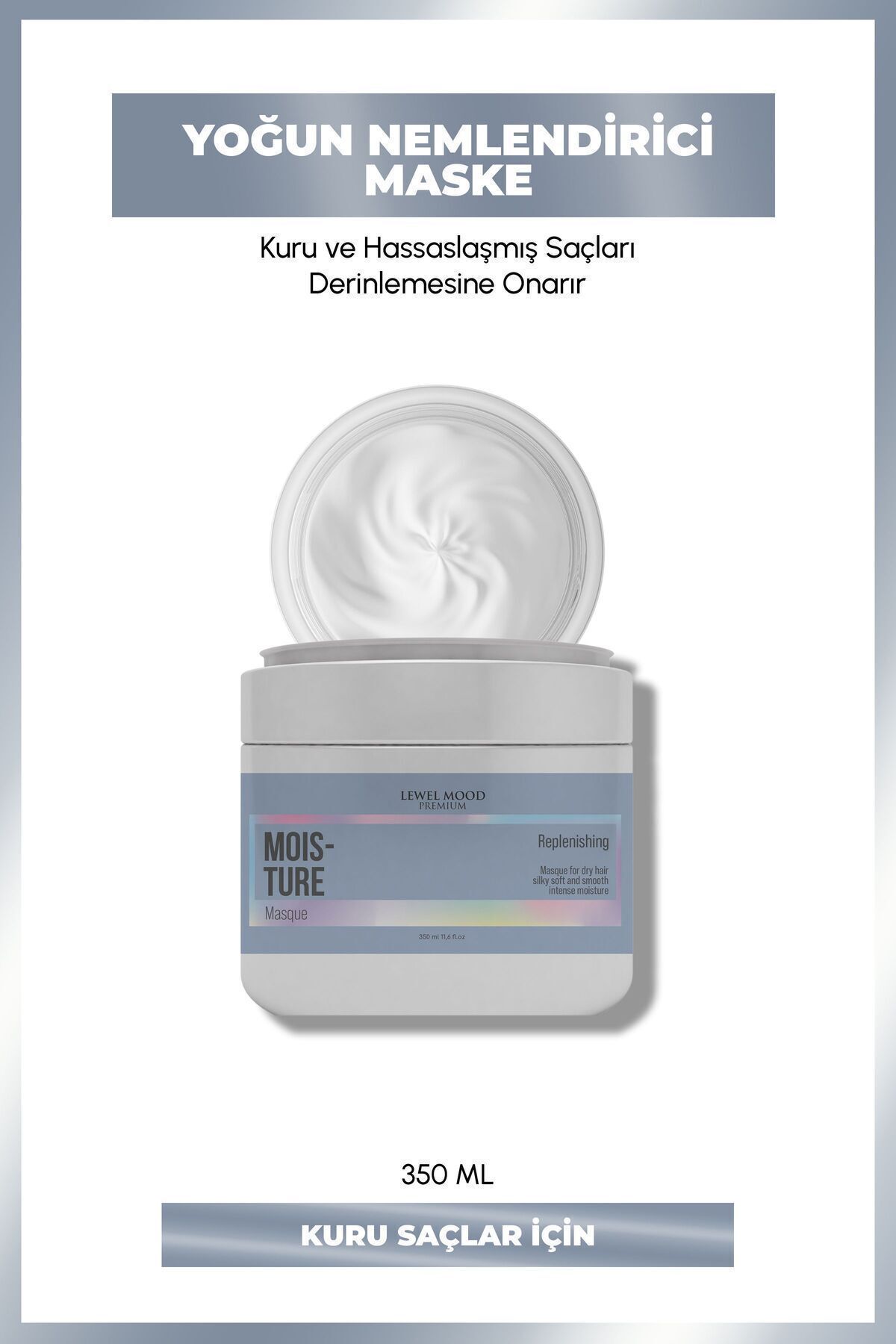 Lewel Mood Premium Moısture Kuru Ve Yıpranmış Saçlar İçin Nem Bakım Maskesi — Moisture Masque 350 ml