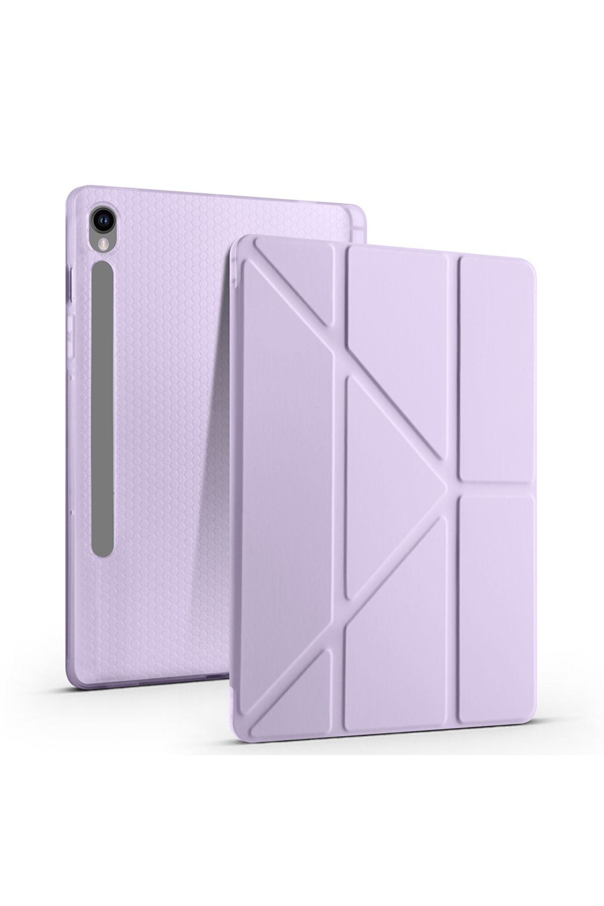 Fogy Samsung Galaxy Tab S10 Fe Plus 13.1 İnç Uyumlu Kılıf Tri Folding Kalem Bölmeli Standlı Kabak