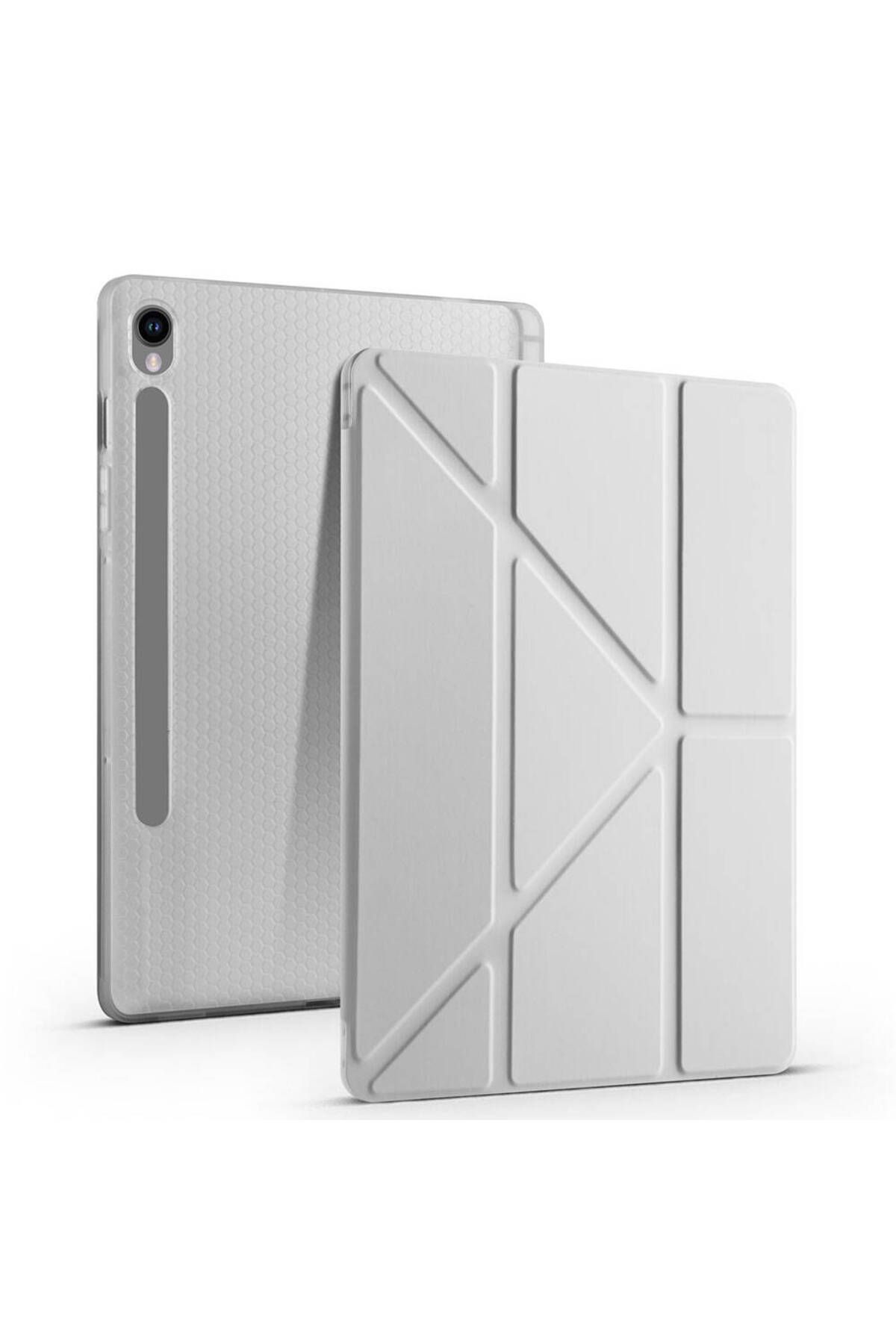 Fogy Samsung Galaxy Tab S10 Fe Plus 13.1 İnç Uyumlu Kılıf Tri Folding Kalem Bölmeli Standlı Kabak