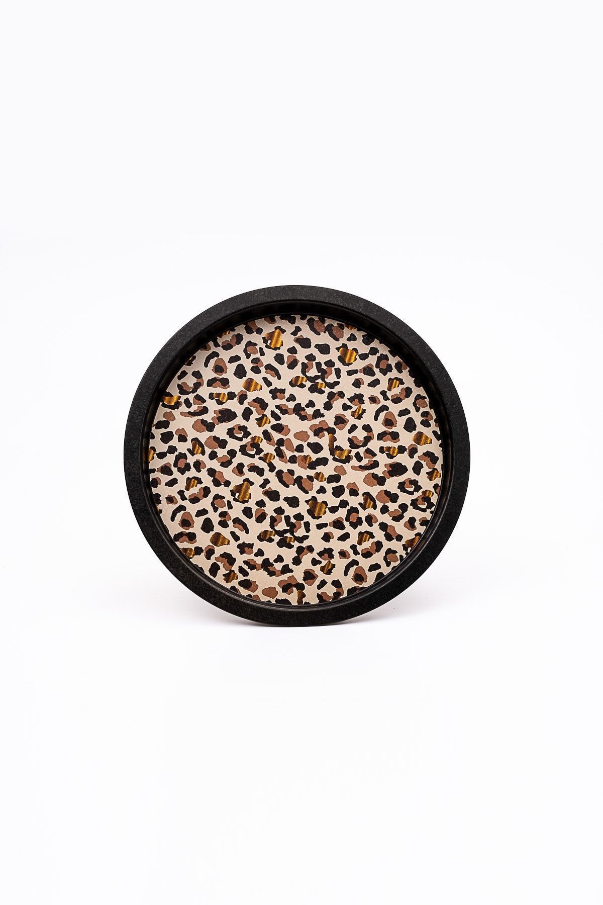 EVLE-Ee197-v4 Leo Patterned Round Tray 32 Cm 2