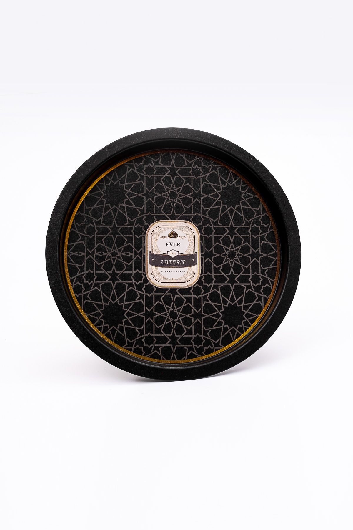 EVLE-Ee197-v2 Trellis Patterned Round Tray 32 Cm 3