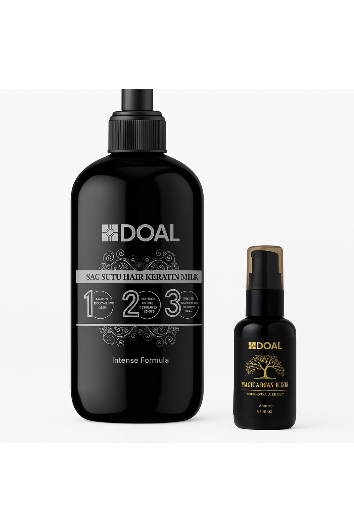 DOAL Keratin Bakım Sütü 500 ml Argan Elixir Saç Bakım Serumu 100