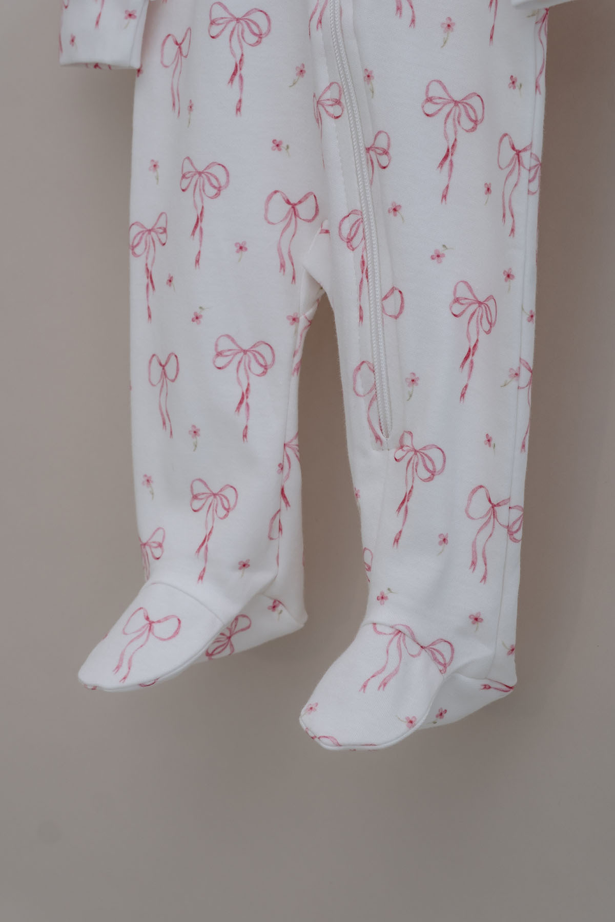 Tuğba Kuğu 0.3 TOG Fermuarlı Patikli Bebek Tulumu - Pureline Series - Dainty Bows fotoğrafı 7 (önizleme)