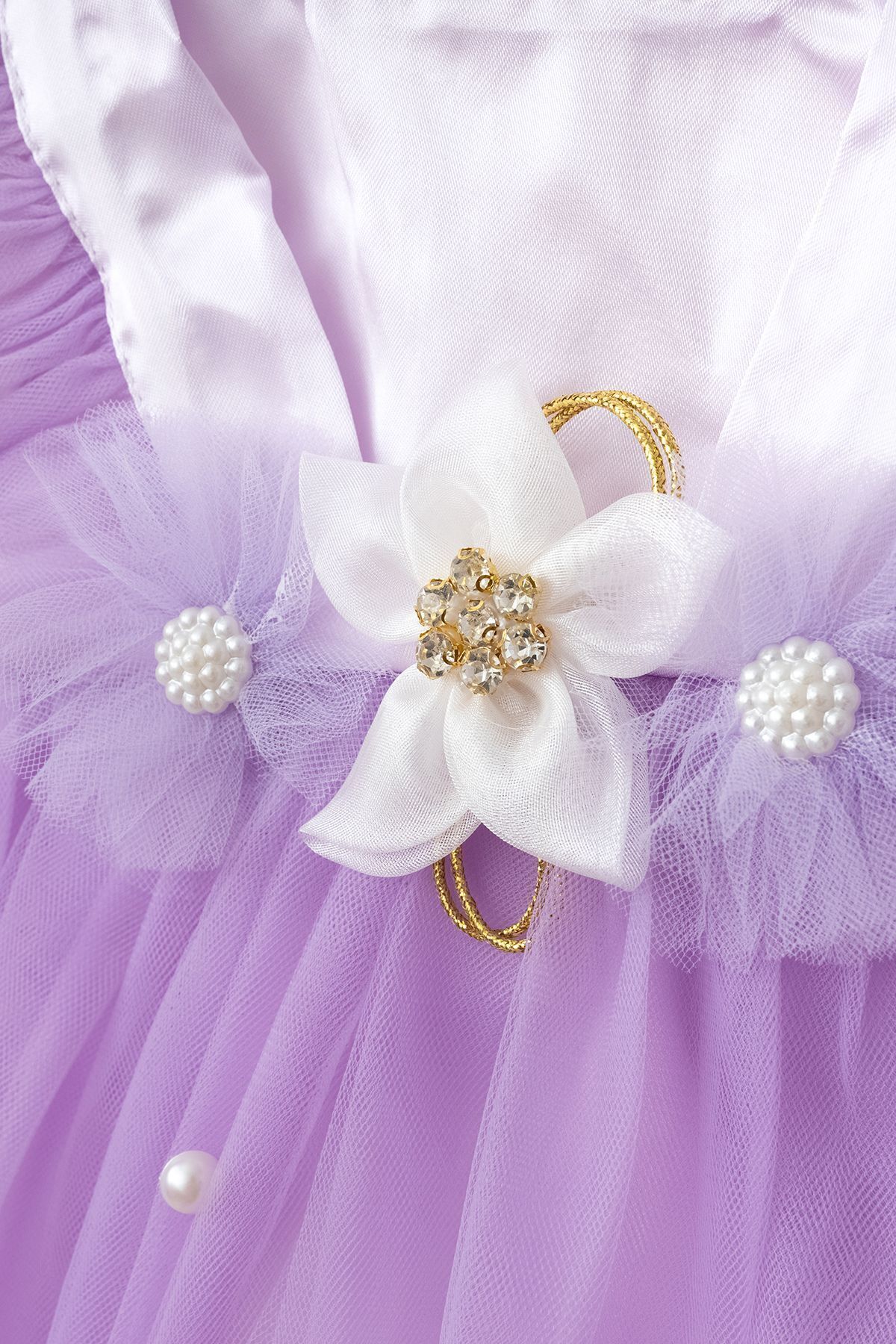 Petite Ponpon Baby Ponpon Baby Kız Bebek Yenidoğan Hediyelik Premium Mevlüt Elbisesi fotoğrafı 3 (önizleme)