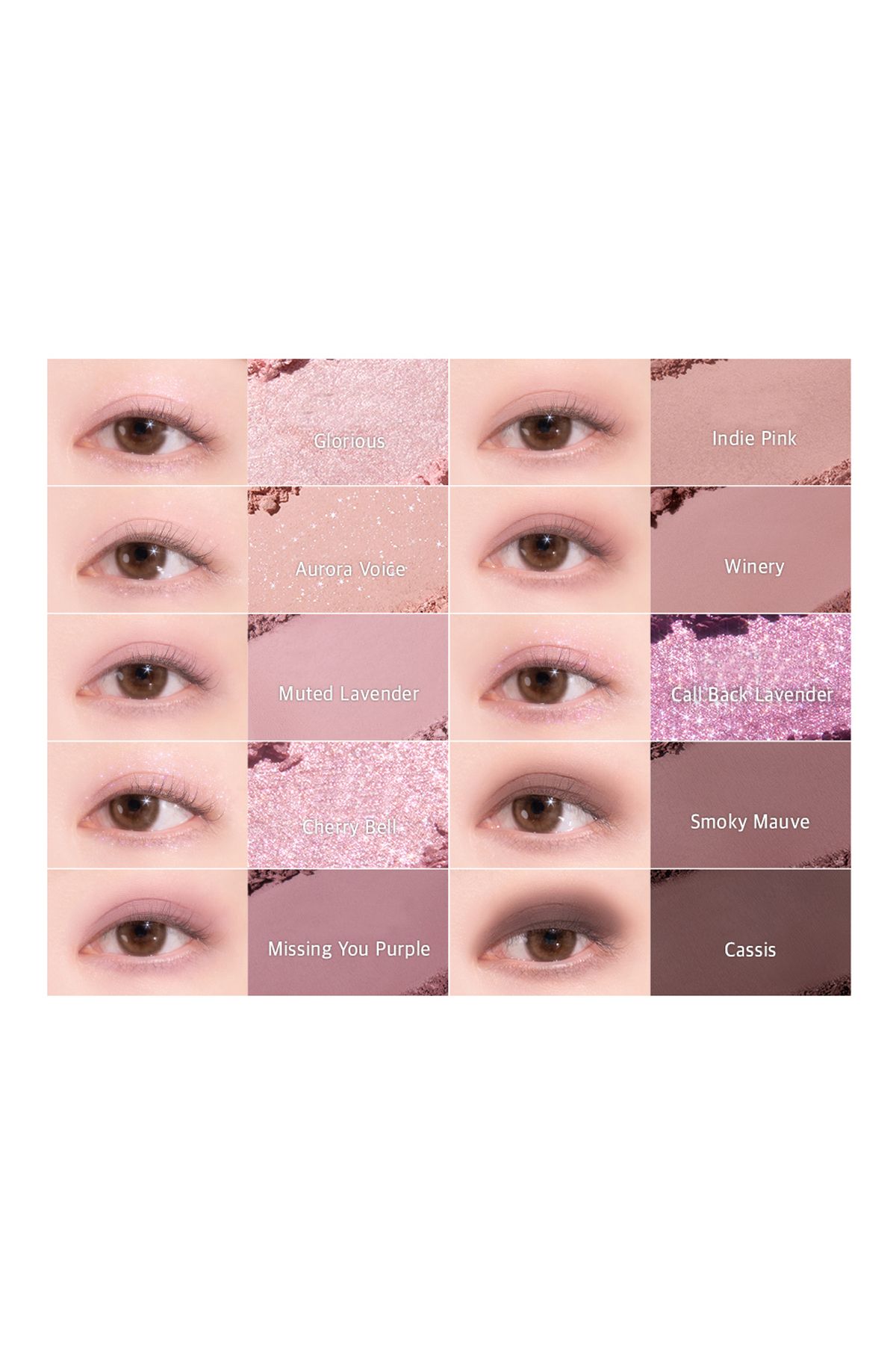 lilybyred-Mood Keyboard / 10 Eyeshadow 08 Lavender Dial 3