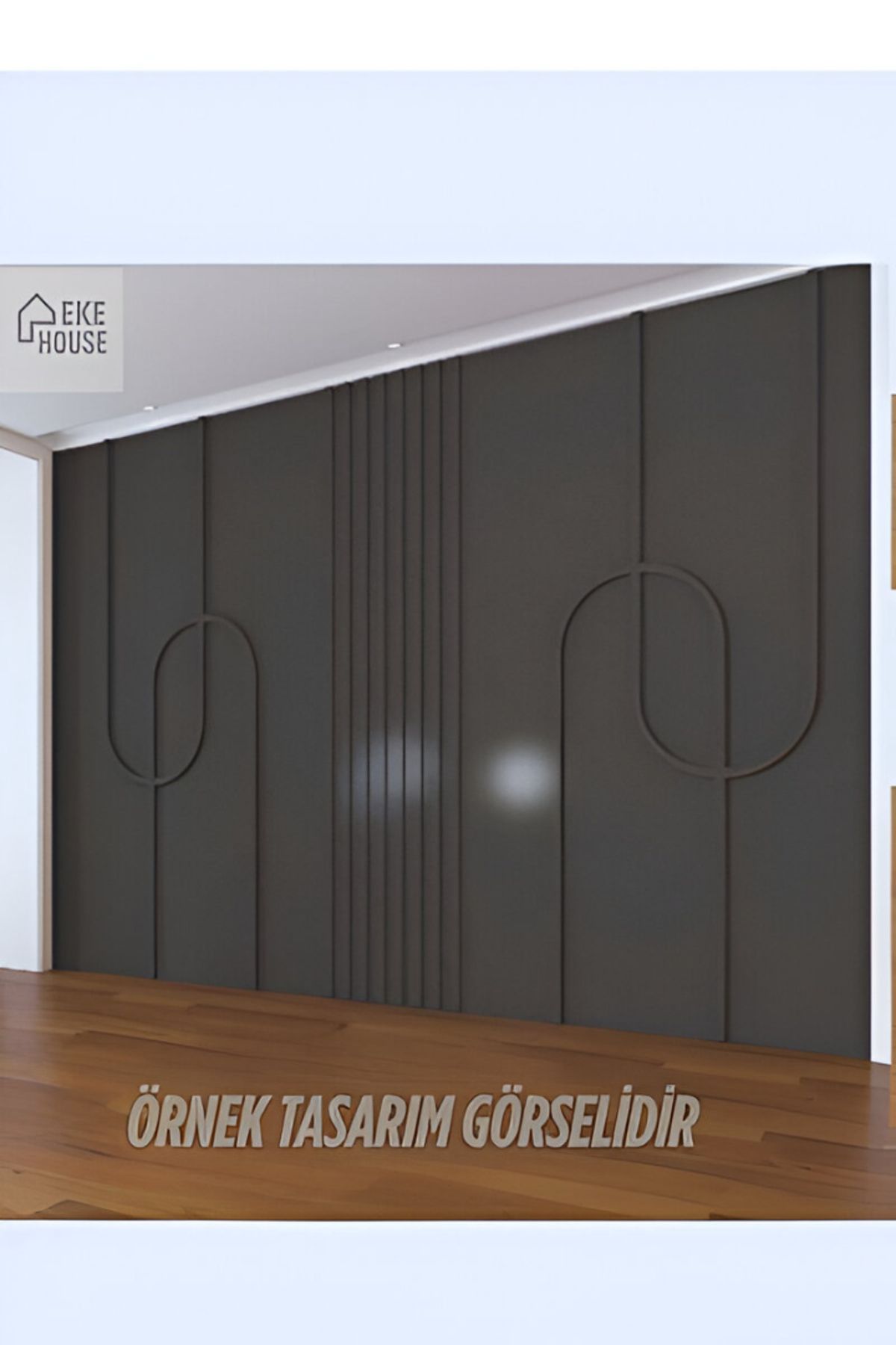 EKE HOUSE Ham Mdf Duvar Çıtası + Pleksi Oval Kesim Set (yapıştırıcı )