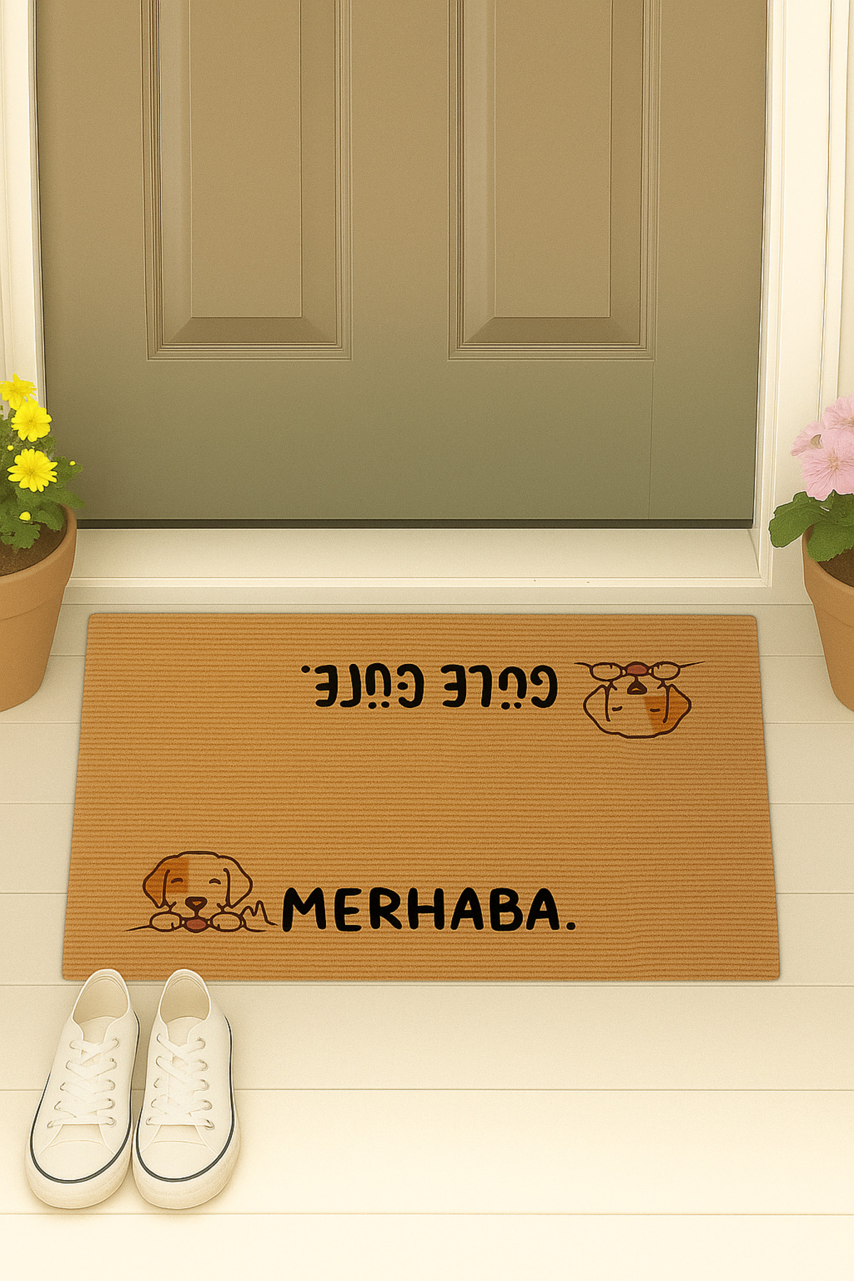 Mind Hello Goodbye Design Door Mat - Stylish, Durable and Non-Slip Exterior Door Mat