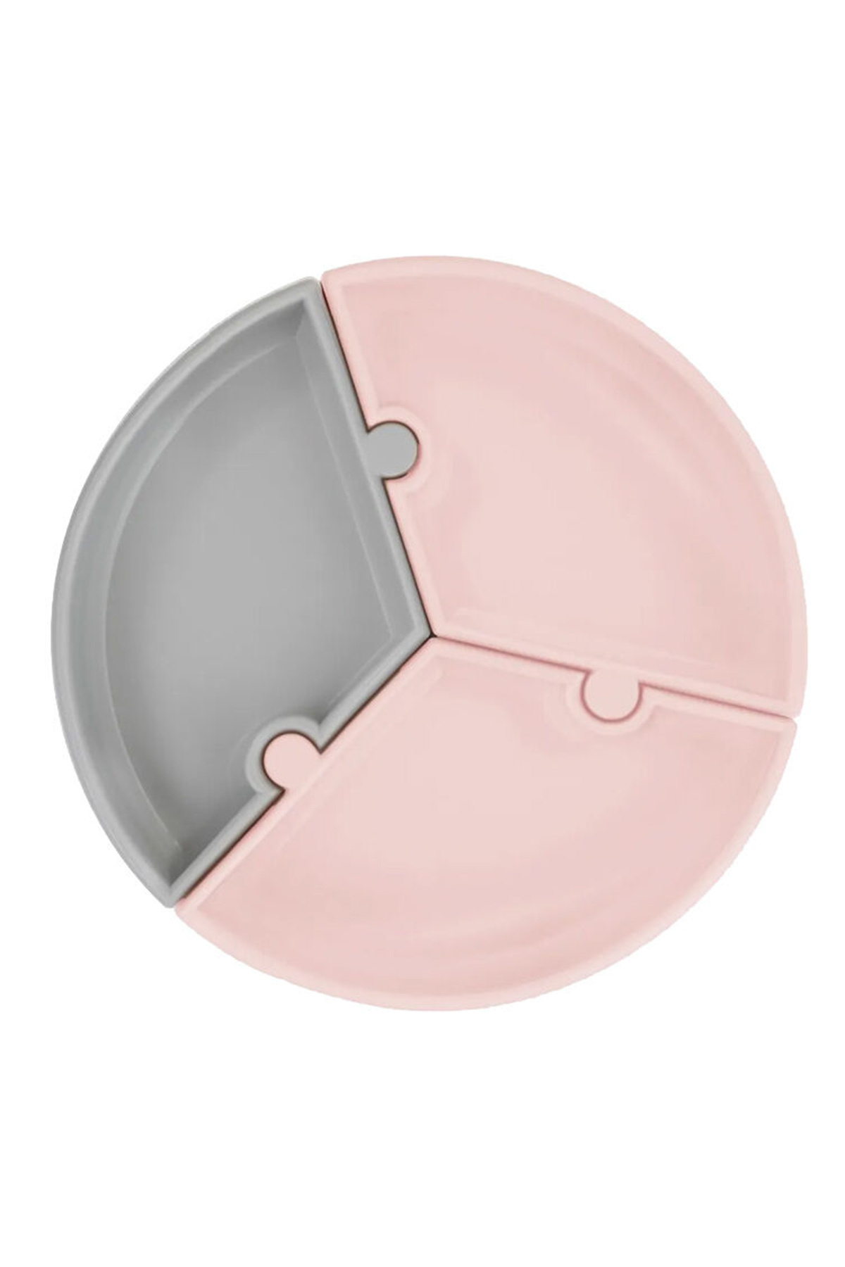 OiOi Alıştırma Tabağı Pinky Pink / Powder Grey