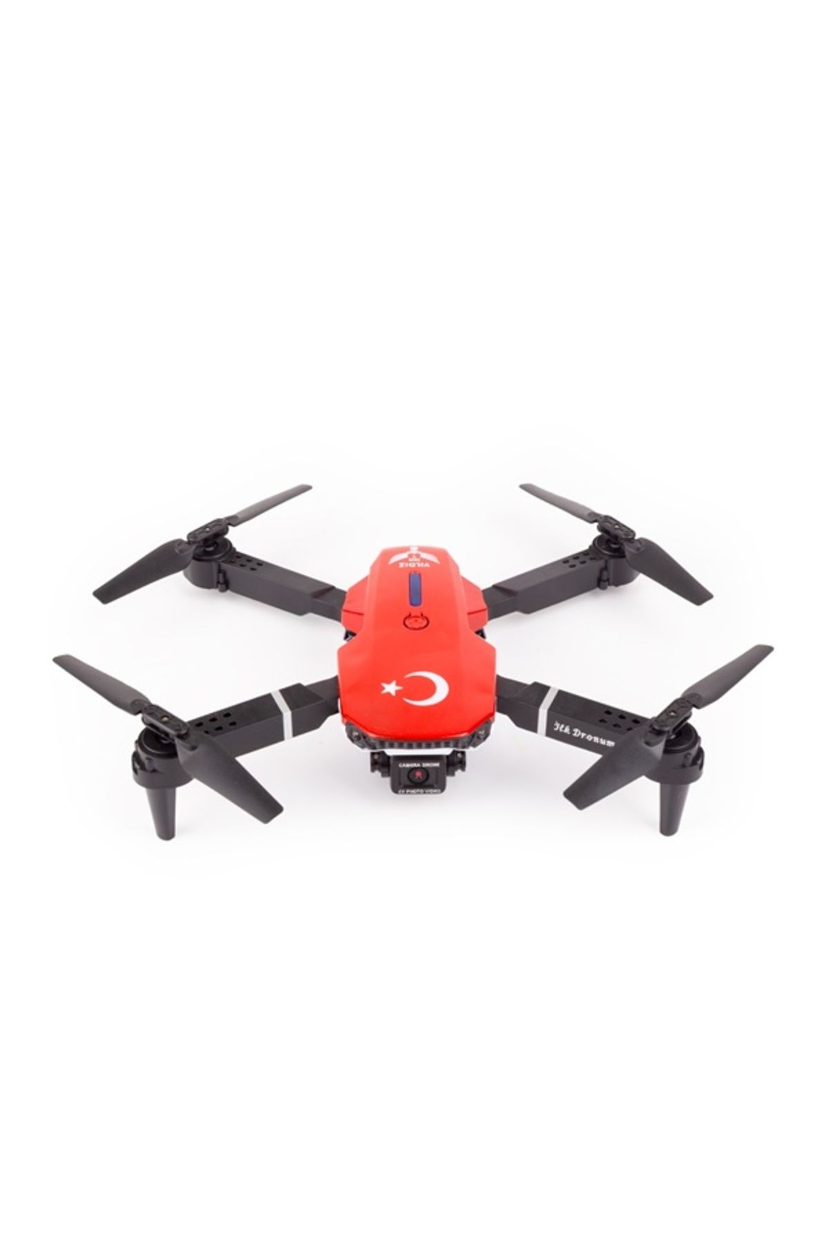 Yıldız İHA İlk Dronum, Katlanır Çift Kameralı Tek Tuşla Iniş Kalkış Başlangıç Drone Modeli (KIRMIZI)