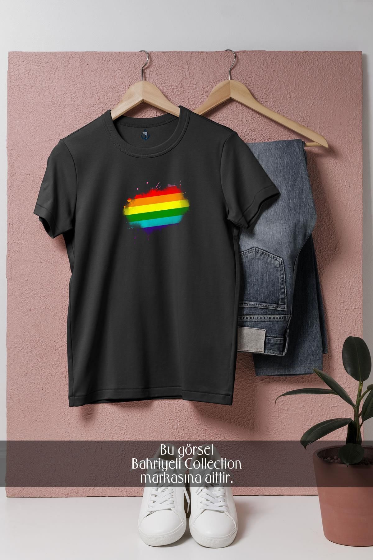 bahriyeli.jpeg Oversize Splatter Colors Tasarımlı Unisex T-shirt