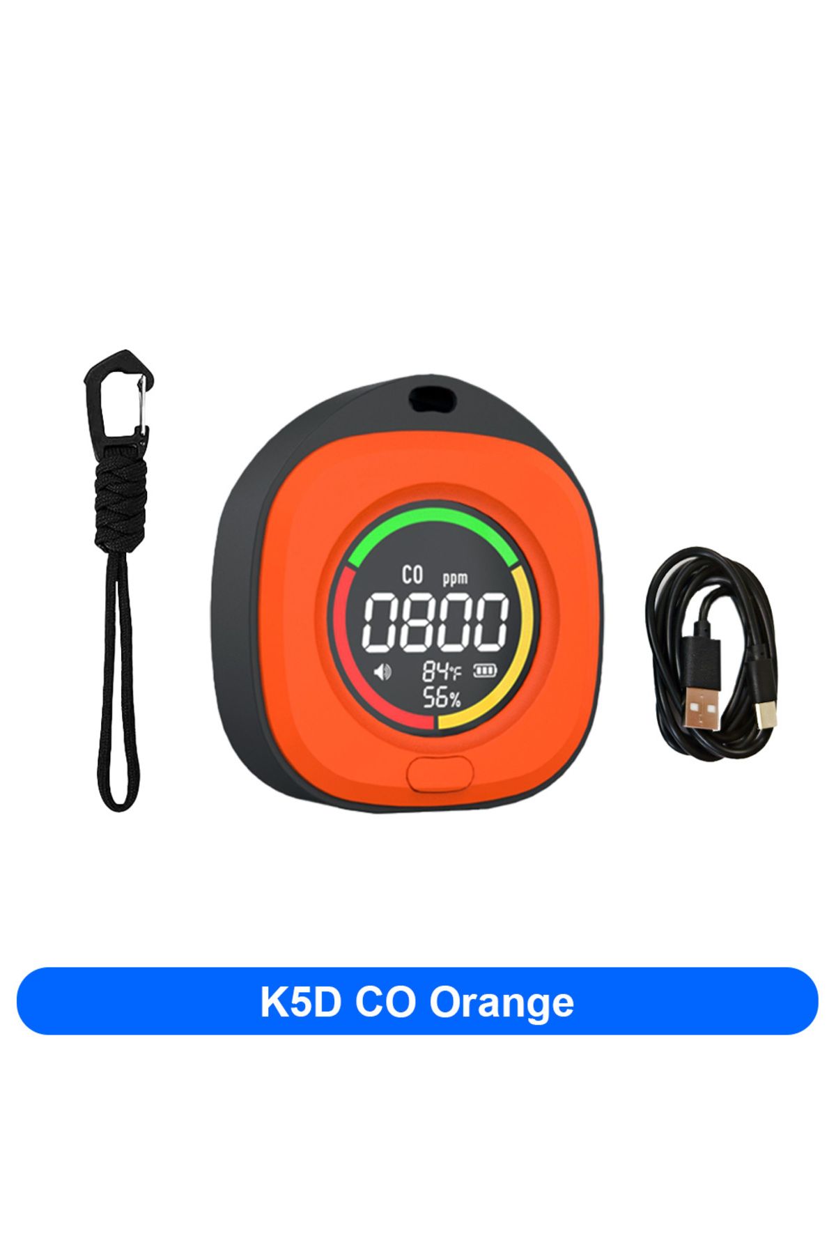 Choice-جهاز K5D CO Orange K5 المحمول 3 في 1 للكشف عن أول أكسيد الكربون وجودة الهواء بشاشة LED عالية الدقة 1