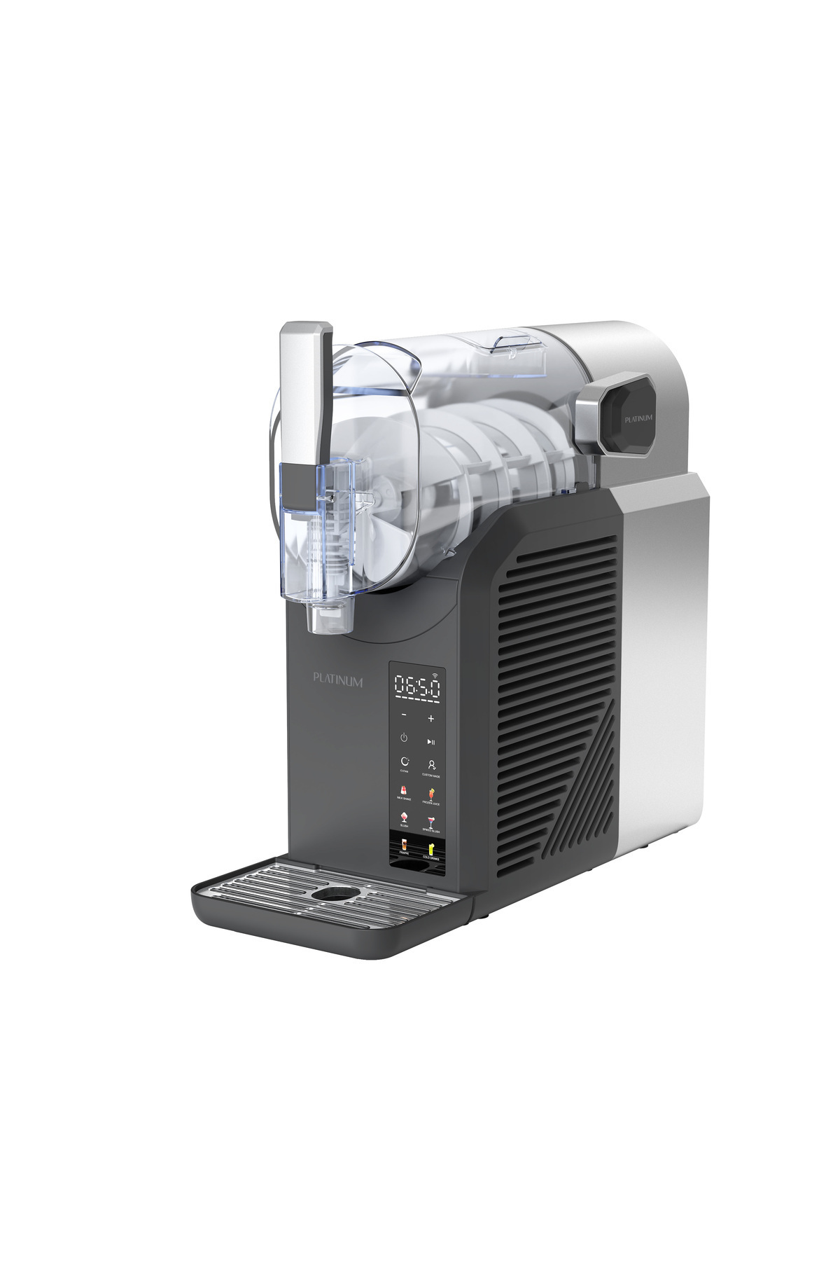 Platinum-ماكينة صنع الثلج SM-X100 سعة 2 لتر، 8 برامج مُعدّة مسبقًا، شاشة لمس LED، 200 واط - رمادي 4