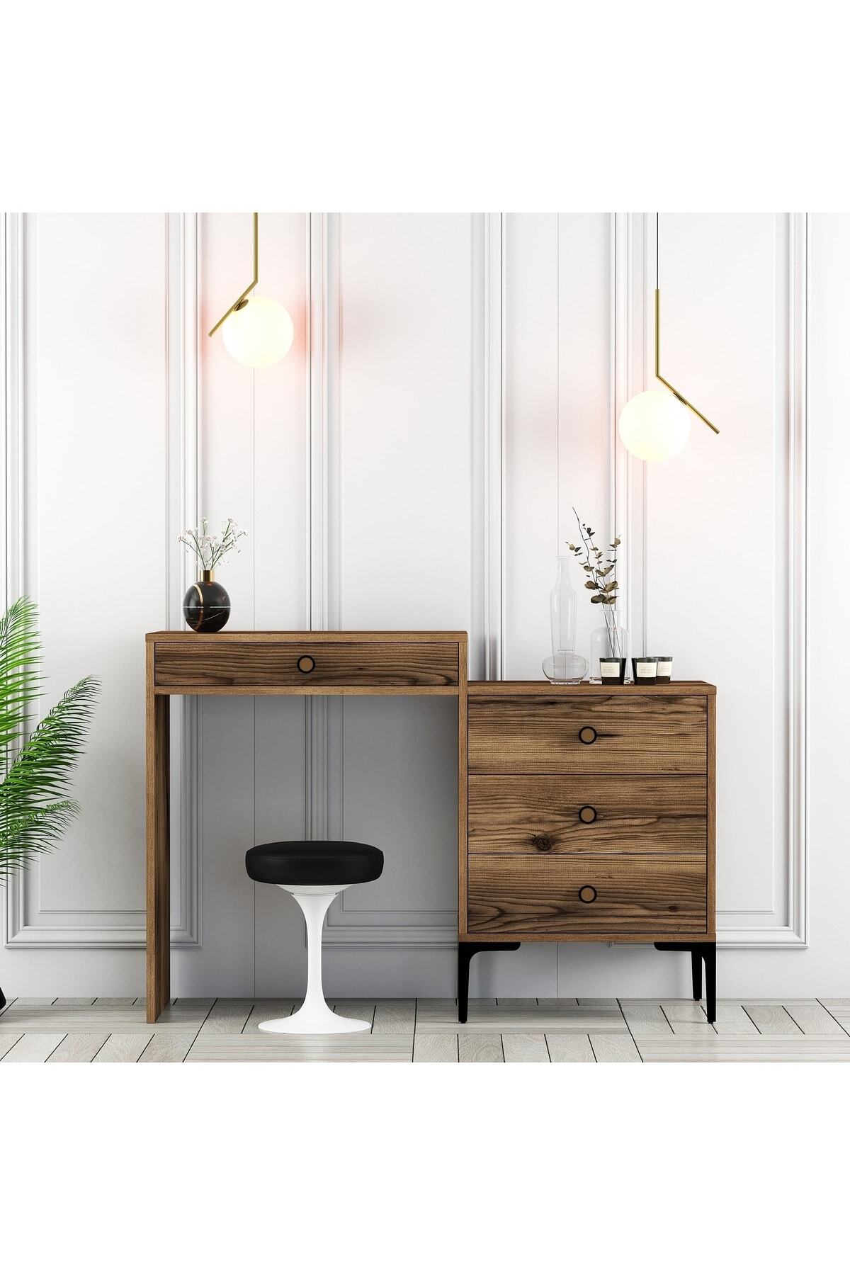 Variant Lisbon Dresser with Makeup Table - Walnut