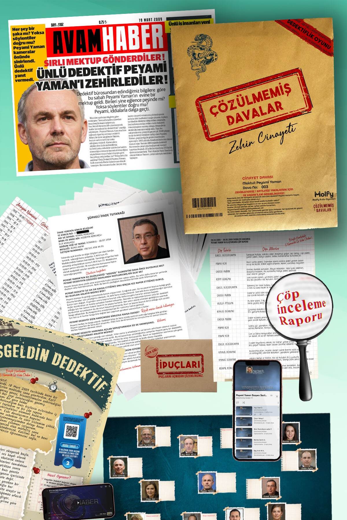 çözülmemiş davalar Mükemmel Altılı Dedektif Oyunu Cinayet Oyunu Akıl Hastanesi Dedektiflik Oyunu Dava Çözme Kutu Oyunu fotoğrafı 4 (önizleme)