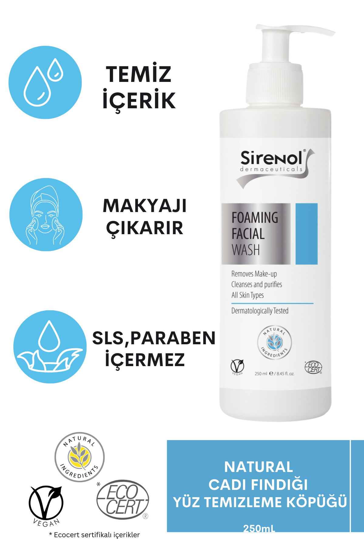 Sirenol %100 Doğal 2'li Yüz Temizleme Köpüğü Set 2x250 ml fotoğrafı 2 (önizleme)