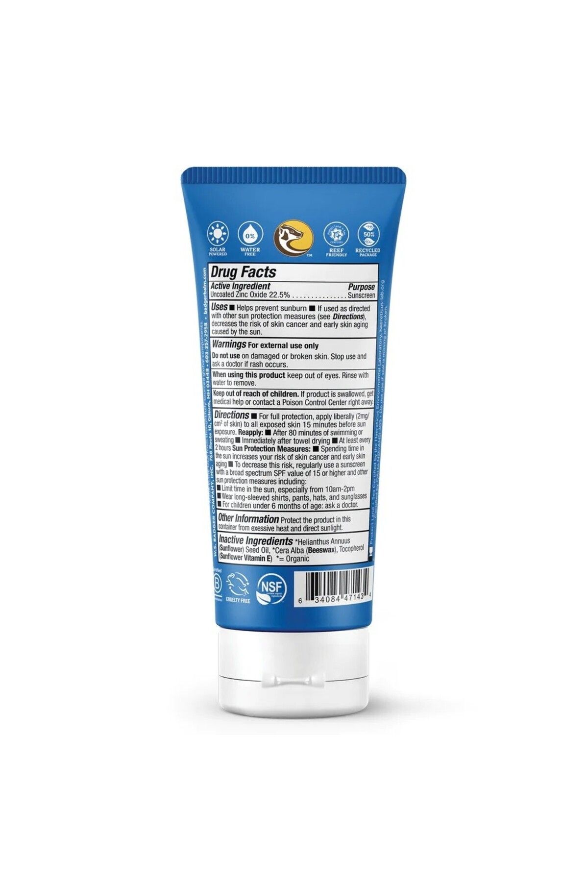 Badger-Clear Zinc Odorless Sunscreen Spf40 87 ml 2