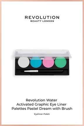 Revolution Water Activated Graphic Eye Liner Palettes Pastel Dream With Brush...