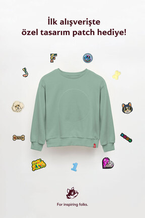 JantiFox Unisex, 100% Koton, Çocuk, Oversize, Janti Fox Patchleriyle Tasarlan...