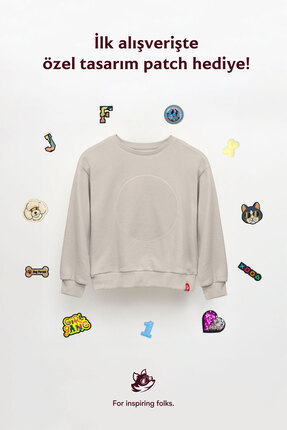 JantiFox Unisex, 100% Koton, Çocuk, Oversize, Janti Fox Patchleriyle Tasarlan...