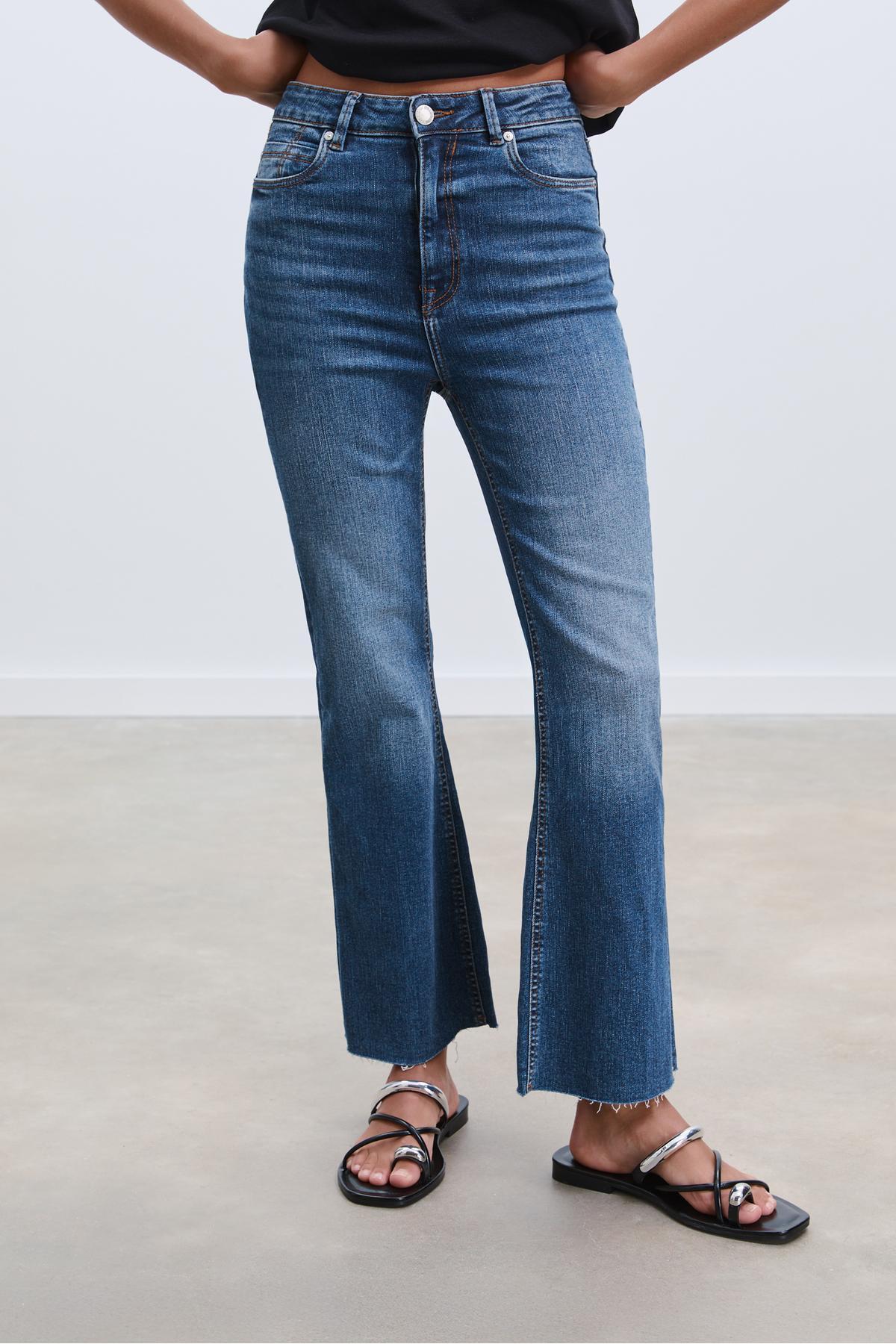 Stradivarius  D78 Cropped Çan Paça Jean - Görsel 2