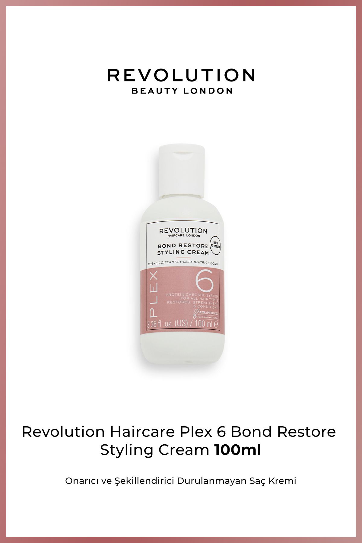 Revolution-Plex 6 Bond Restore Styling Cream 100ml - Repairing and Styling Leave-In Conditioner 1