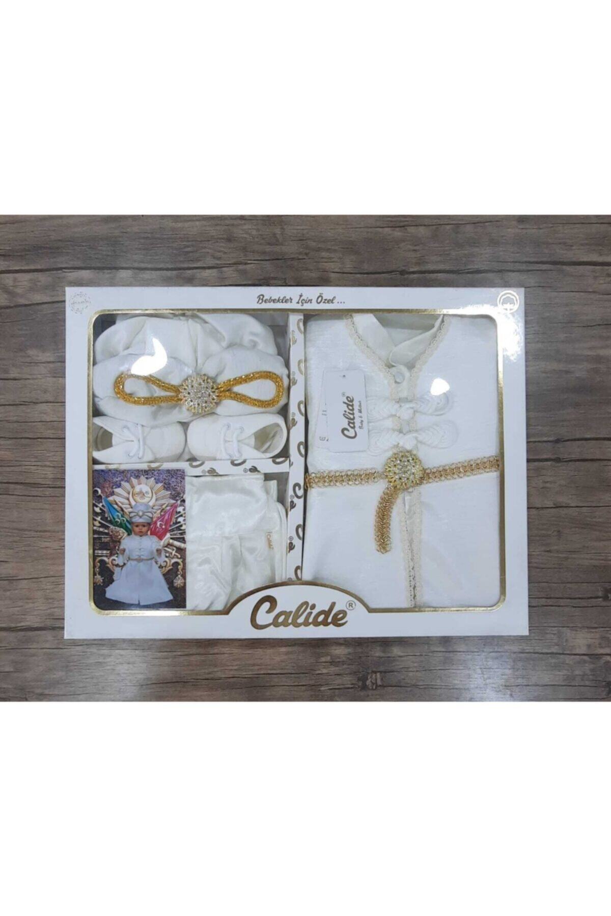 Calide Baby&Kids Osmanlı Tuğralı Erkek Bebek Kaftan Mevlüt Takımı / Sünnet Kıyafeti fotoğrafı 6 (önizleme)