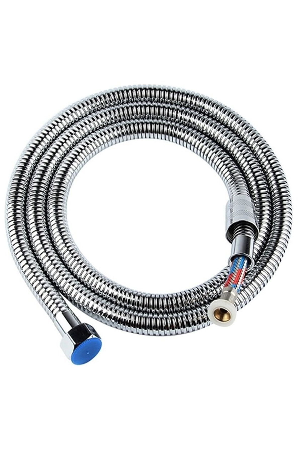 Plodna House Premium Kalite 150 cm Çelik Örgülü Krom Kaplama Duş Hortumu Duş Spirali G 1/2"