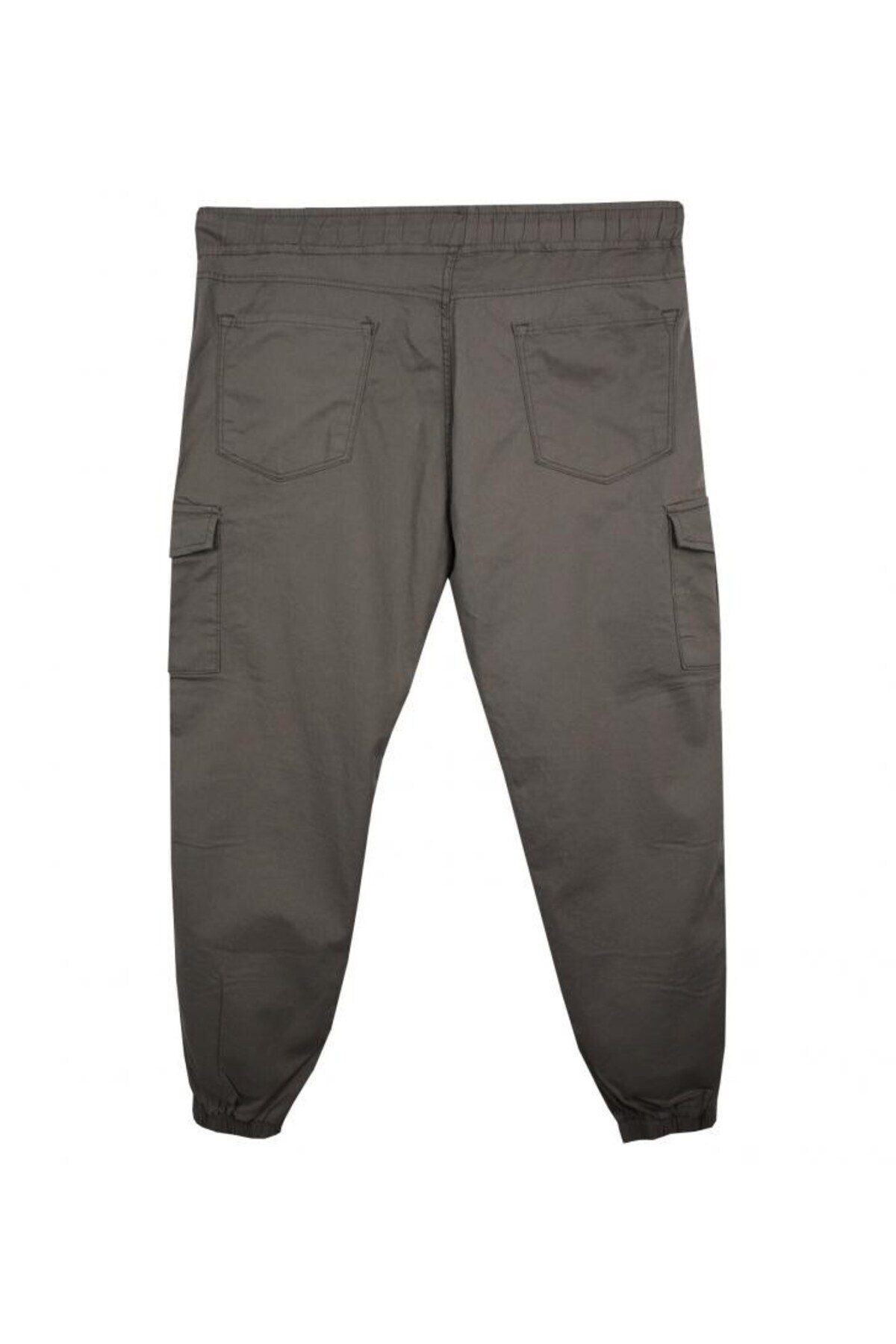 marufshop Lastik Paçalı Ve Kargo Cepli Erkek Büyük Beden Likralı Jogger Pantolon Toprak görsel 2