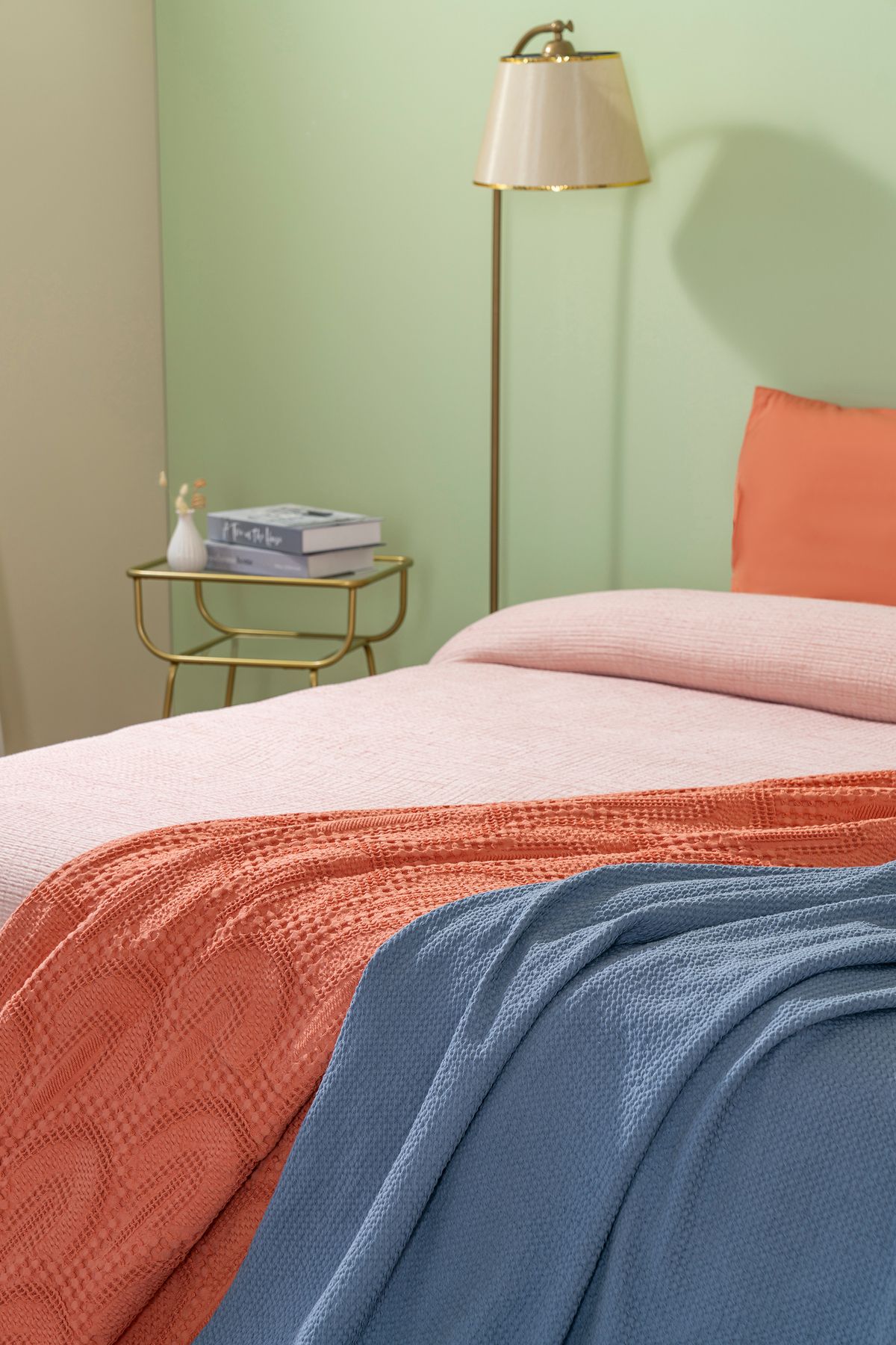 NEEA HOME Ege Müslin Yatak Örtüsü - Battal Boy %100 Pamuklu Muslin Pike Yatak Örtüsü - 4 Kat Müslin-(220×240)