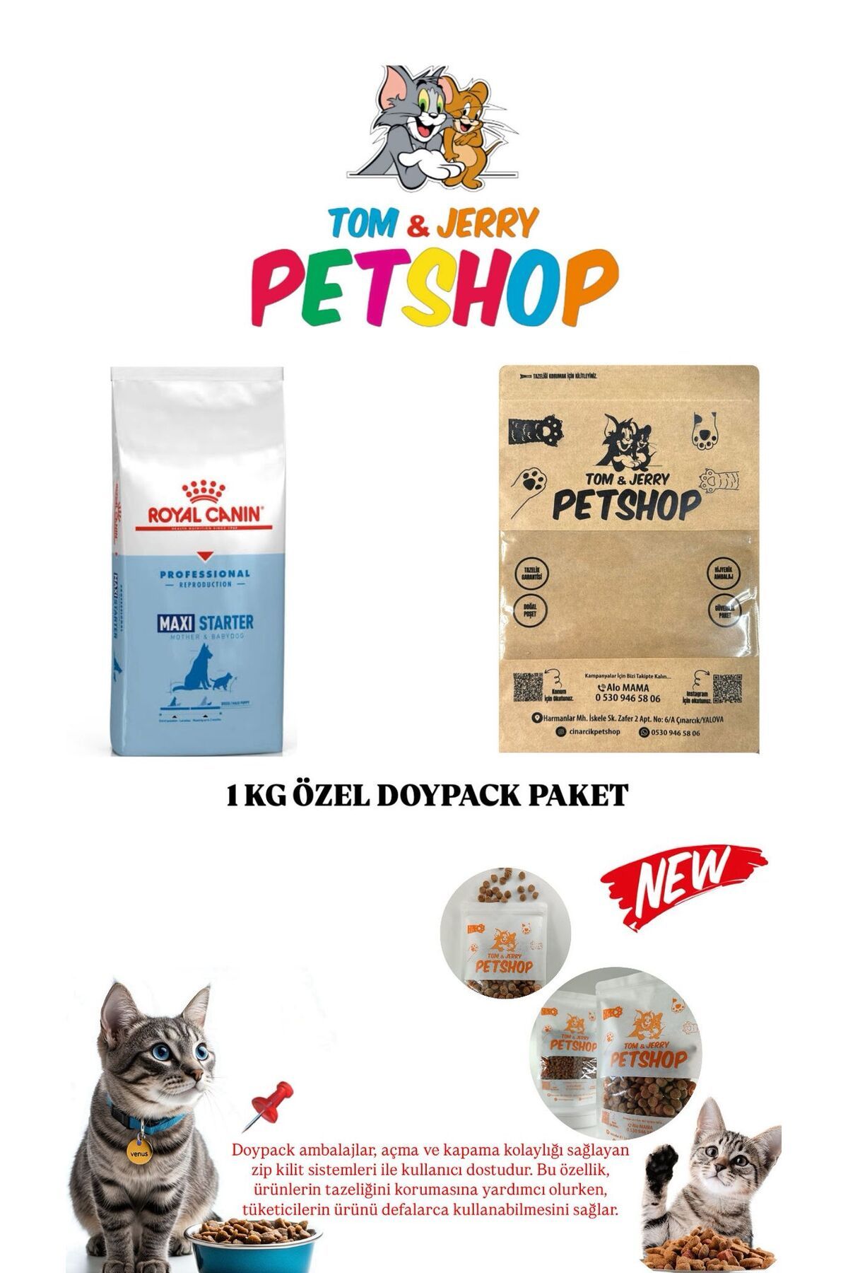 Royal Canin TOM&JERRYPETSHOP - Royal Canin Maxi Starter 1 Kg Köpek Maması