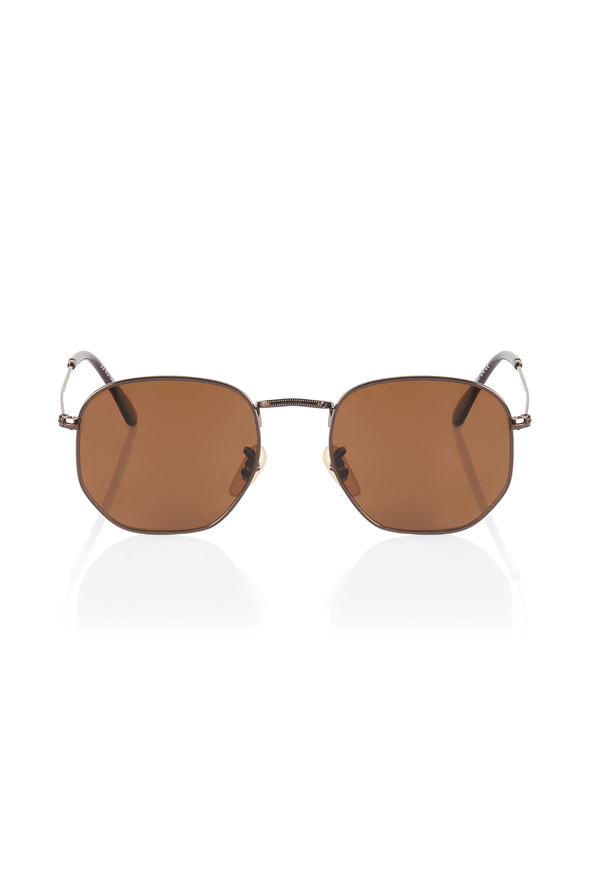 CLAES Hexagonal Brown Unisex Güneş Gözlüğü görsel 2