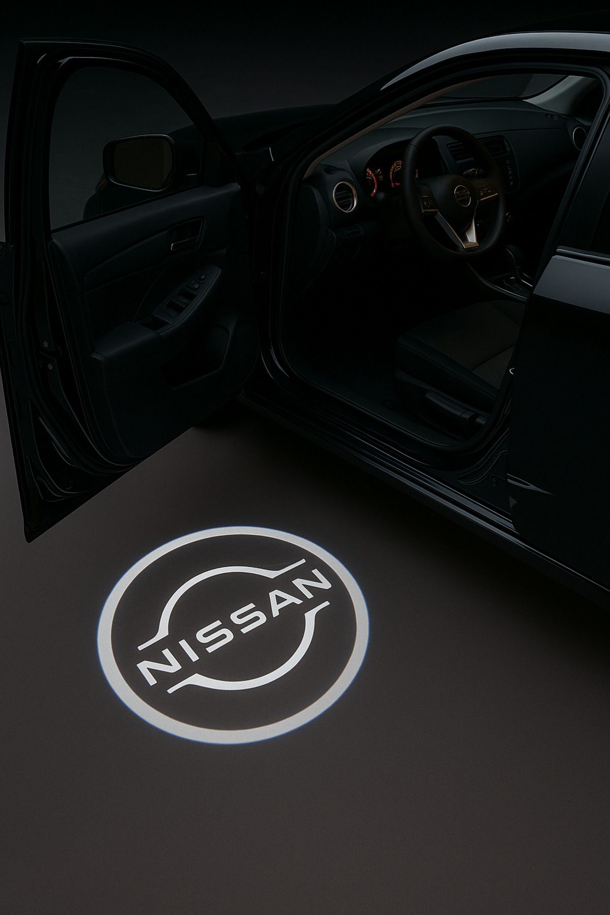 Velonova Nissan Kapı Altı Logo Kapı Altı Led Mesafe Sensörlü Pilli Yapıştırmalı Yeni Nesil