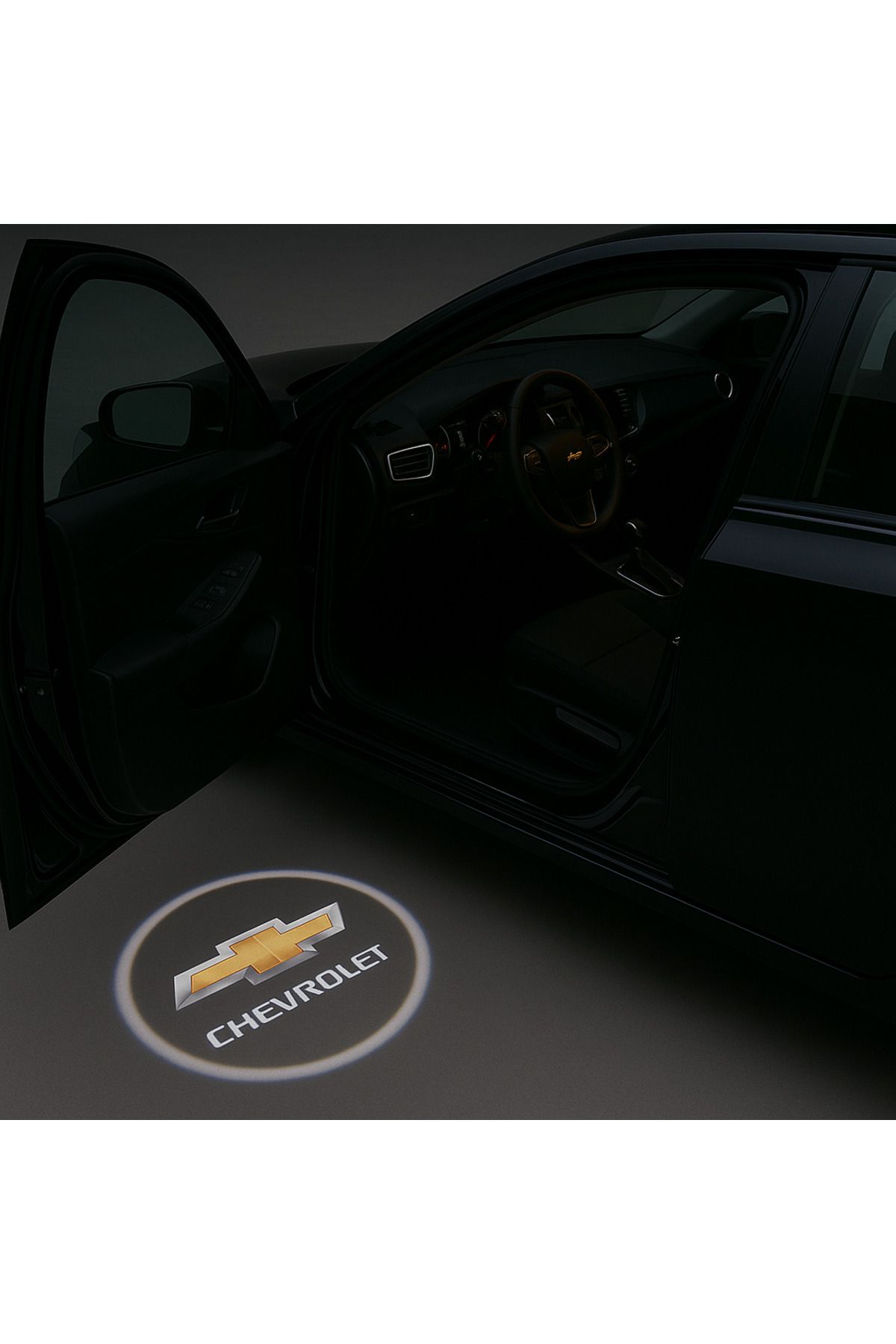 Velonova Chevrolet Kapı Altı Logo Kapı Altı Led Mesafe Sensörlü Pilli Yapıştırmalı Yeni Nesil