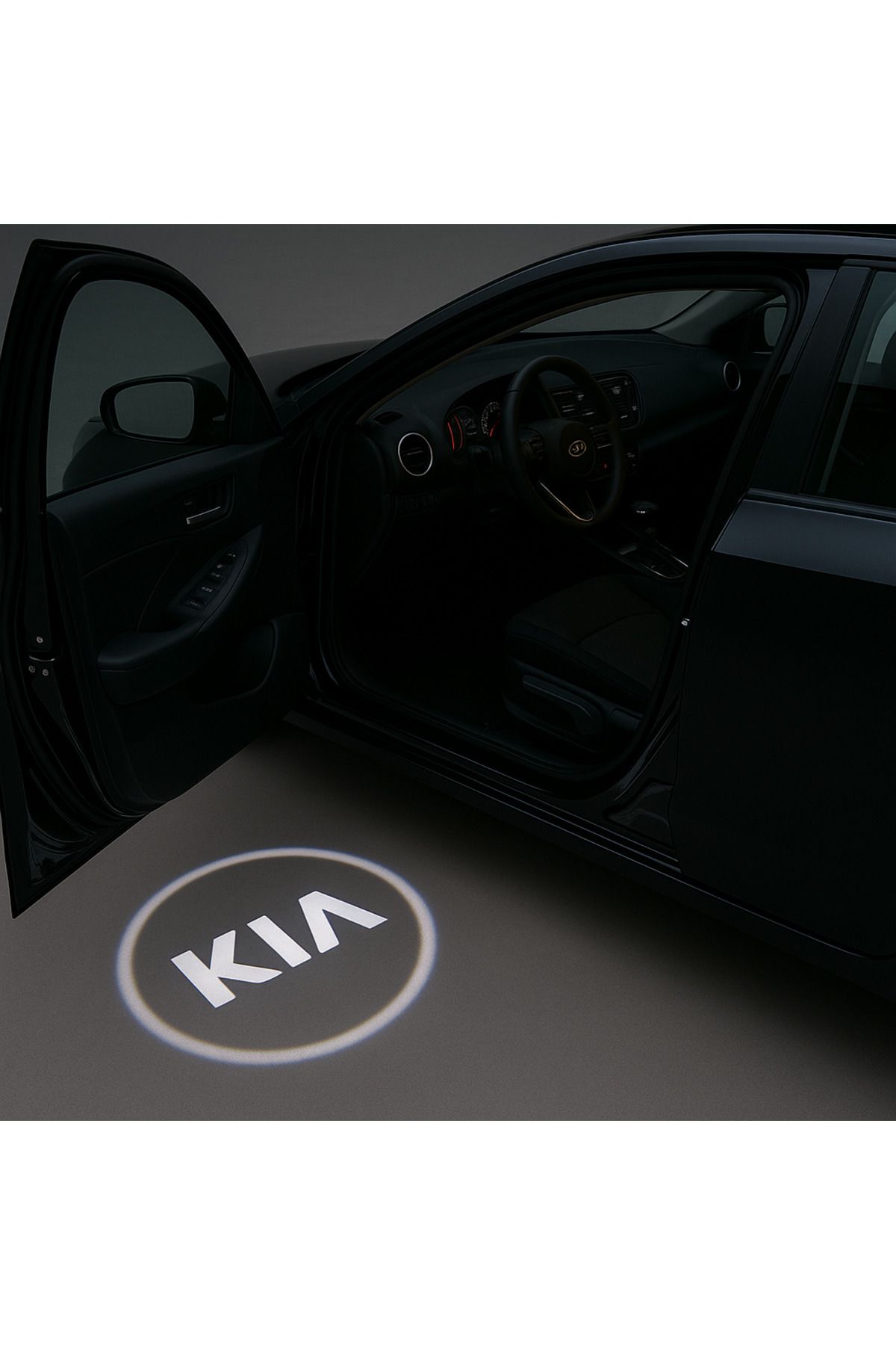 Velonova Kia Kapı Altı Logo Kapı Altı Led Mesafe Sensörlü Pilli Yapıştırmalı Yeni Nesil