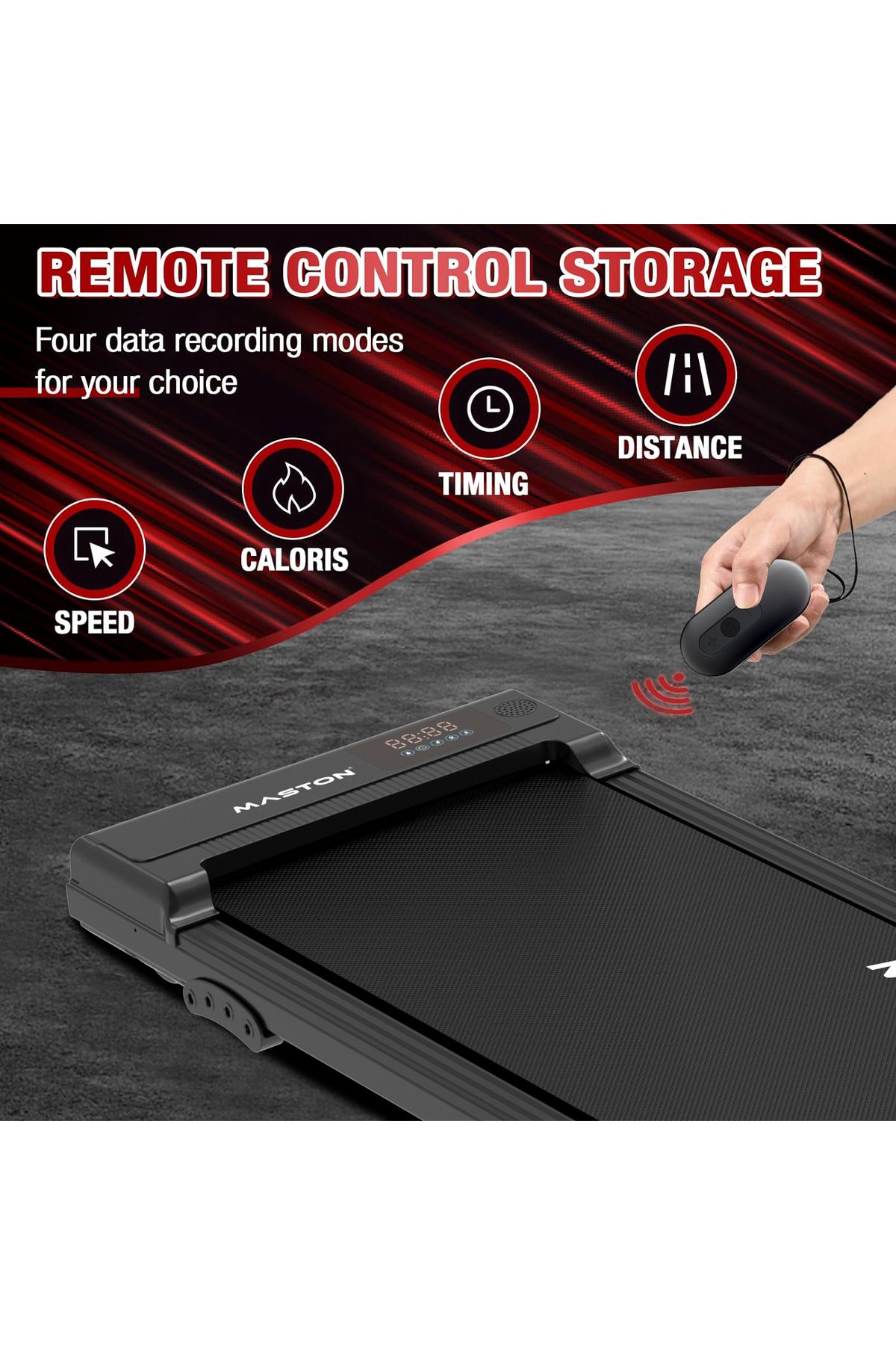 MASTON-Treadmill 1-6Km/H 120Kg Under Desk Walking Pad Treadmills Running Machine For Home Office Use 6